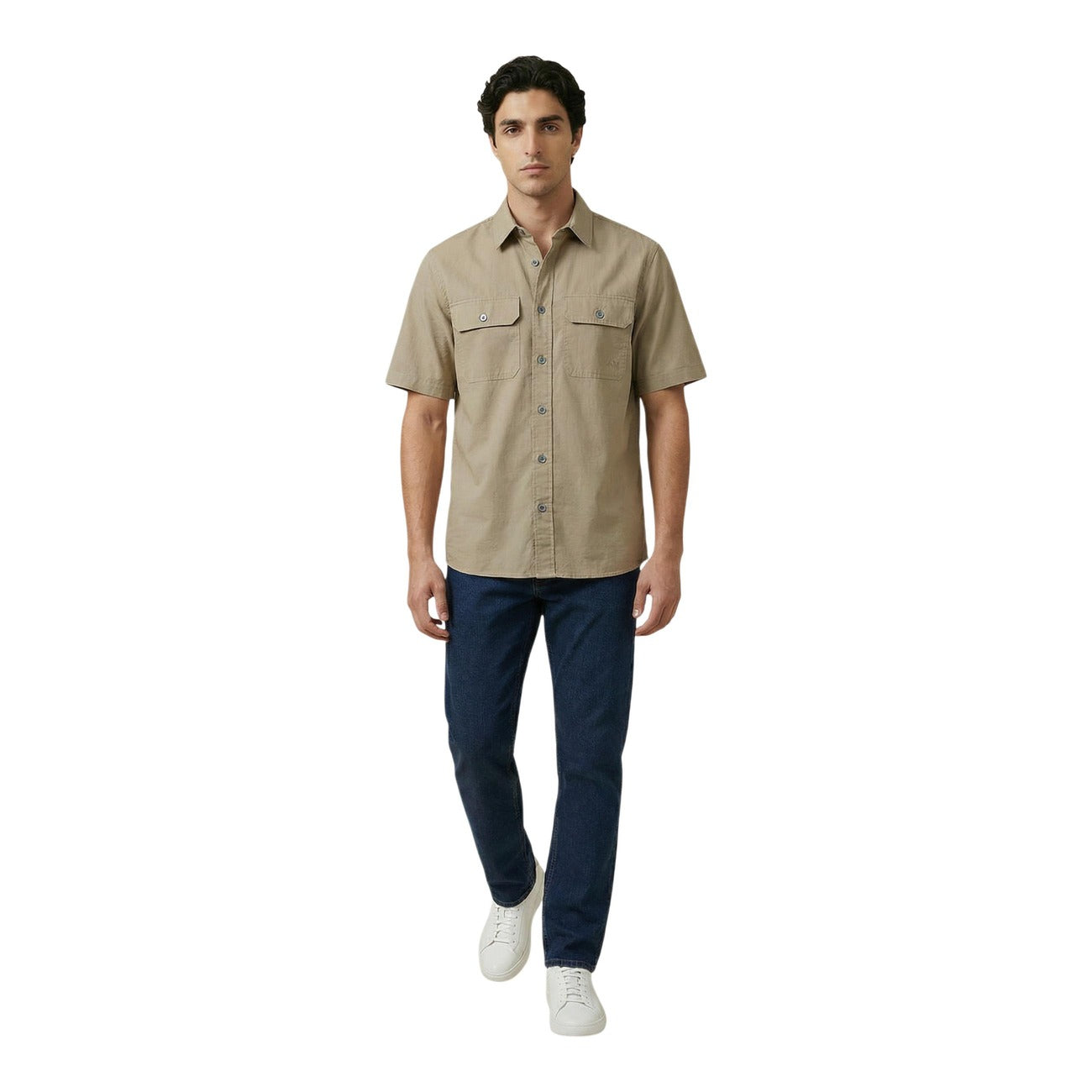 Armani Exchange Men's Shirt – Beige