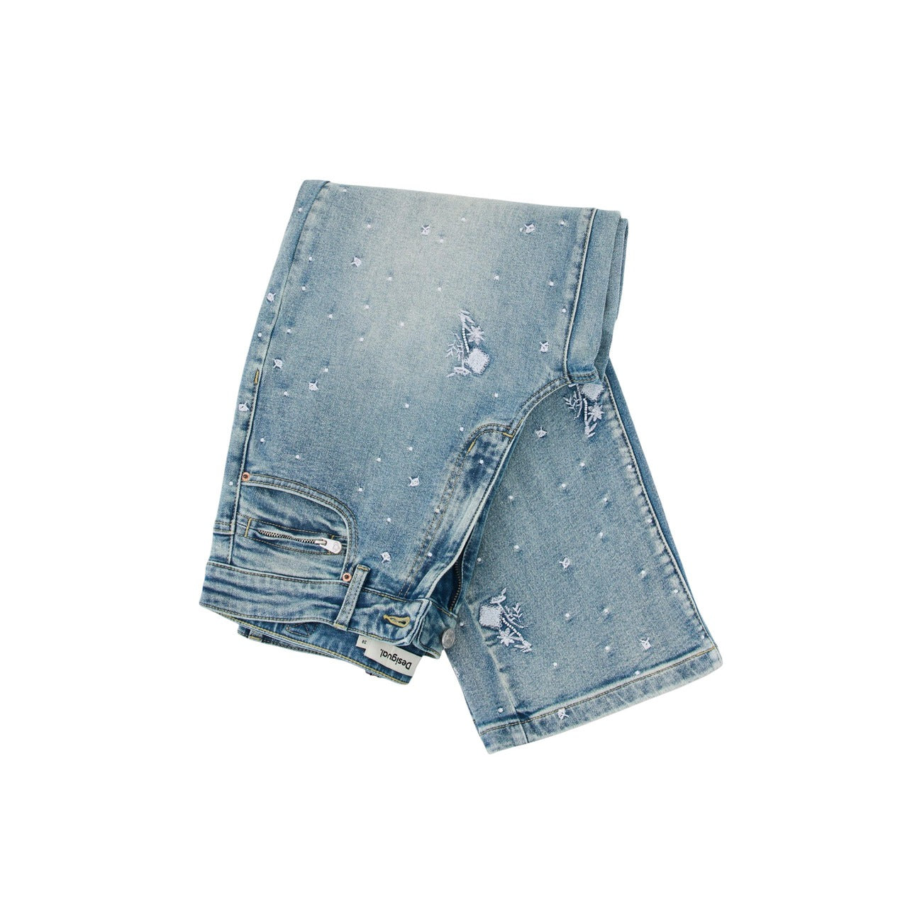 Women's Desigual distressed stretch jeans – Azure blue