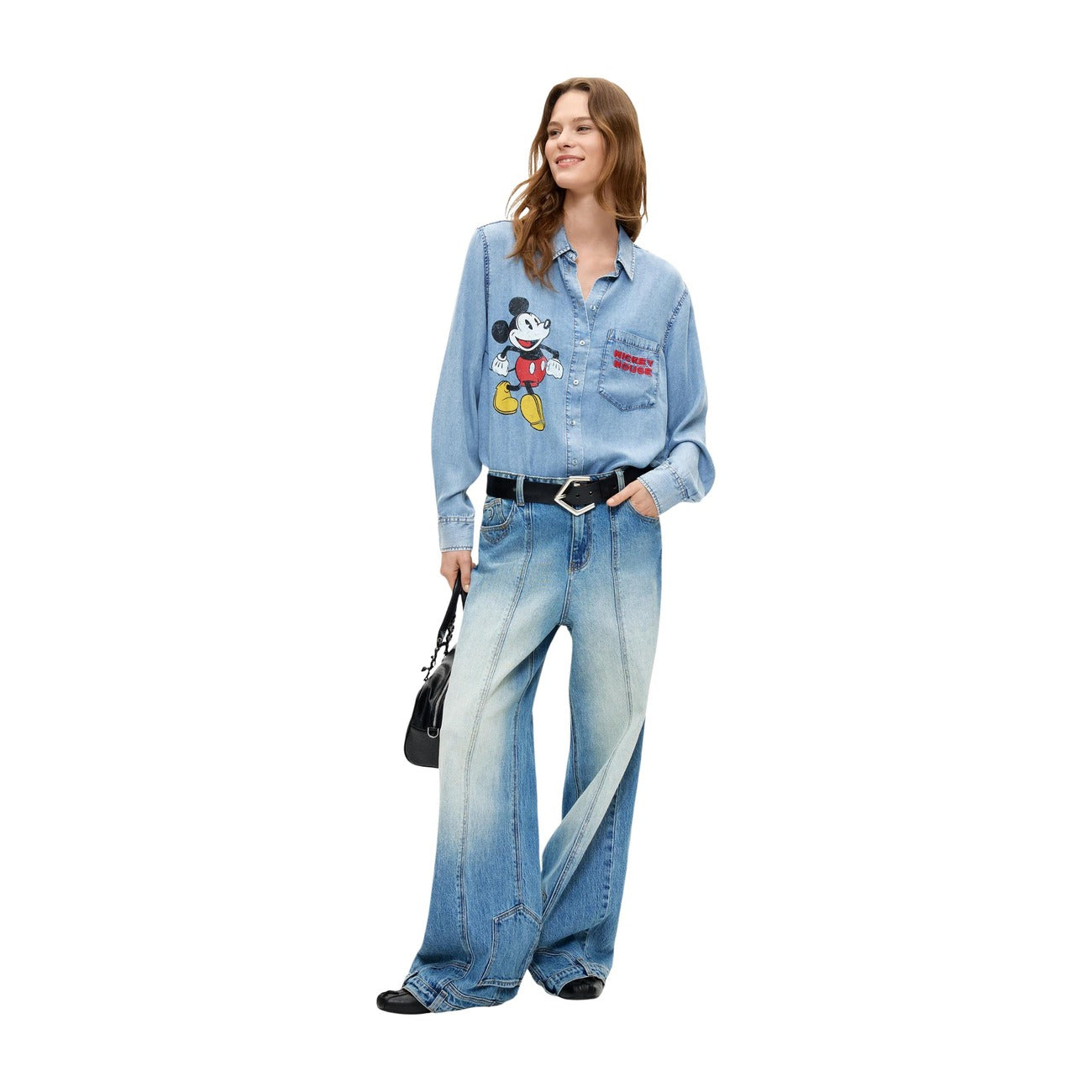 Desigual Women's Printed Cotton Shirt – Blue