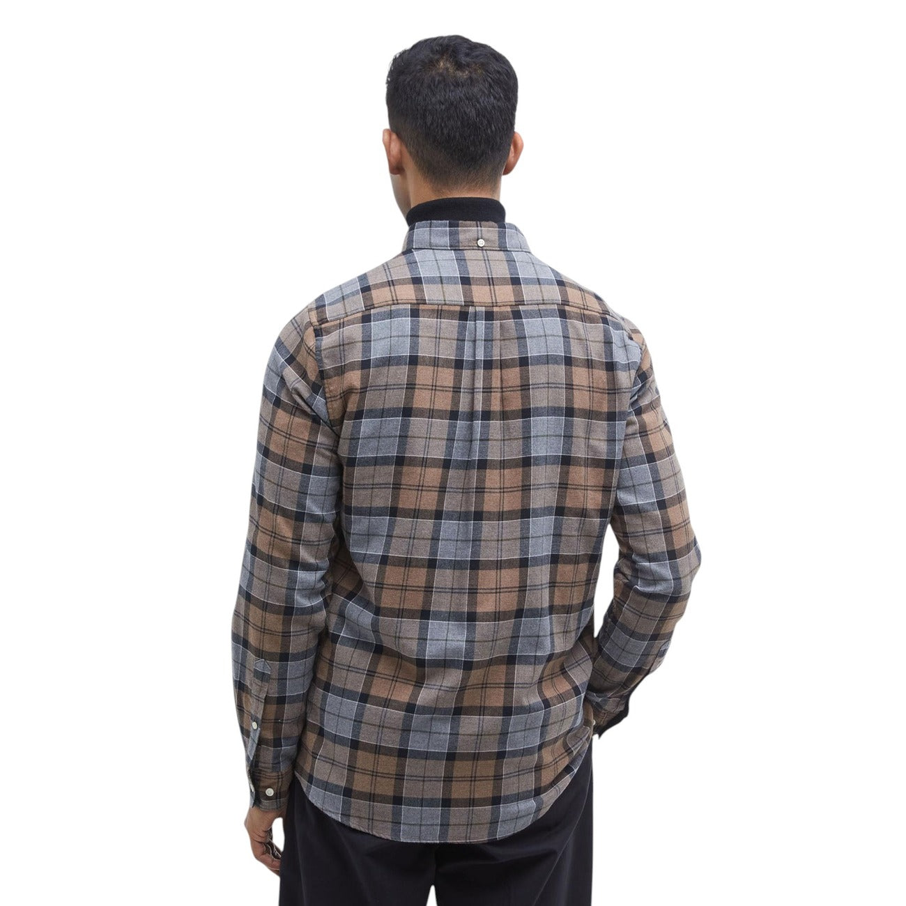 Chemise Barbour Homme beige à carreaux