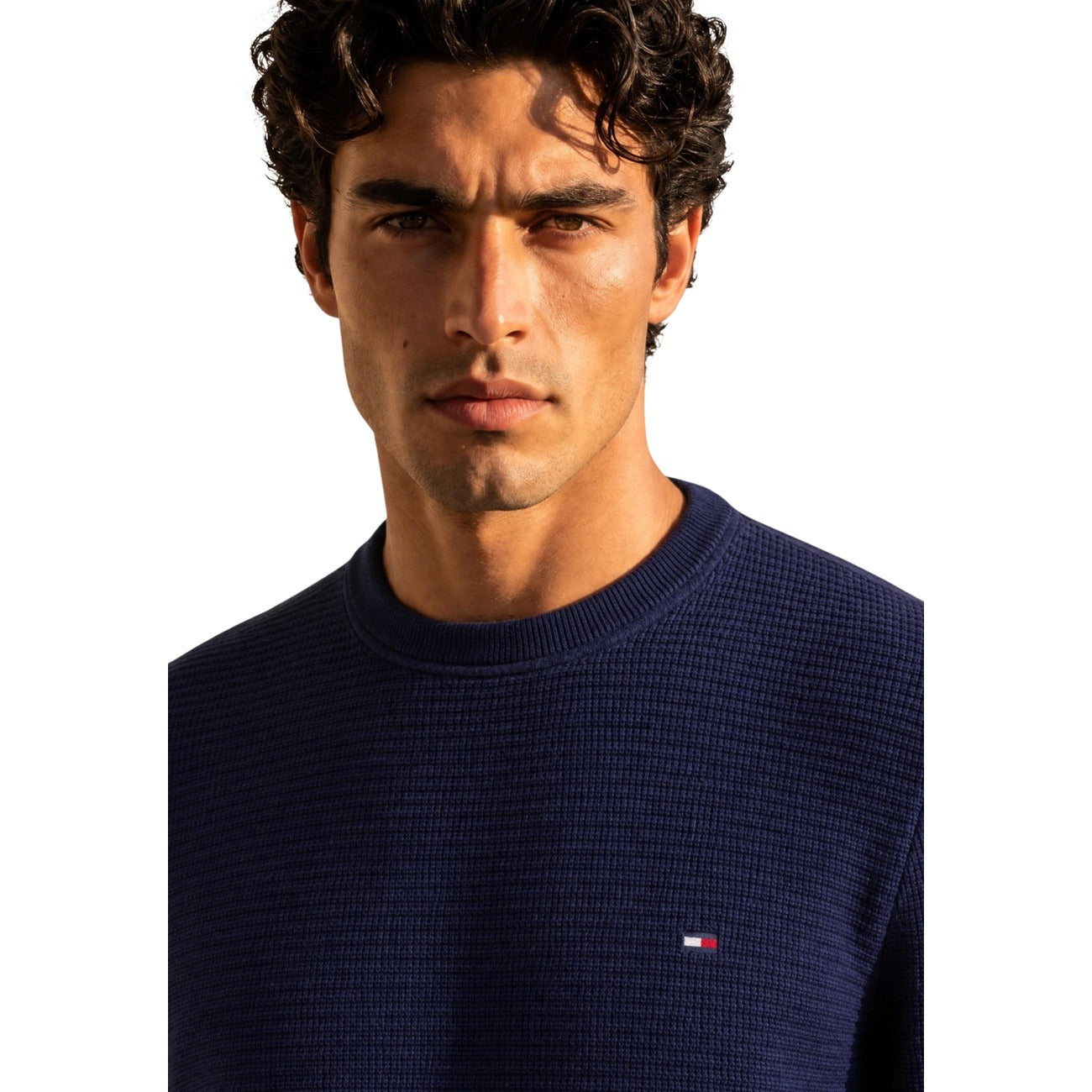 Men's blue cotton cashmere Tommy Hilfiger sweater