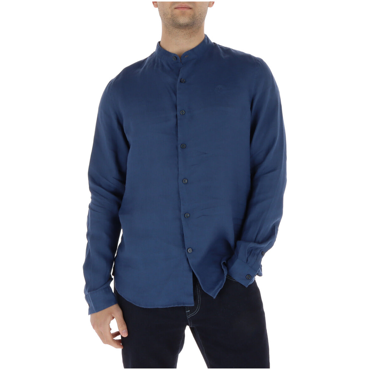Chemise Timberland Homme en Lin – Beige, Bleu et Blanc