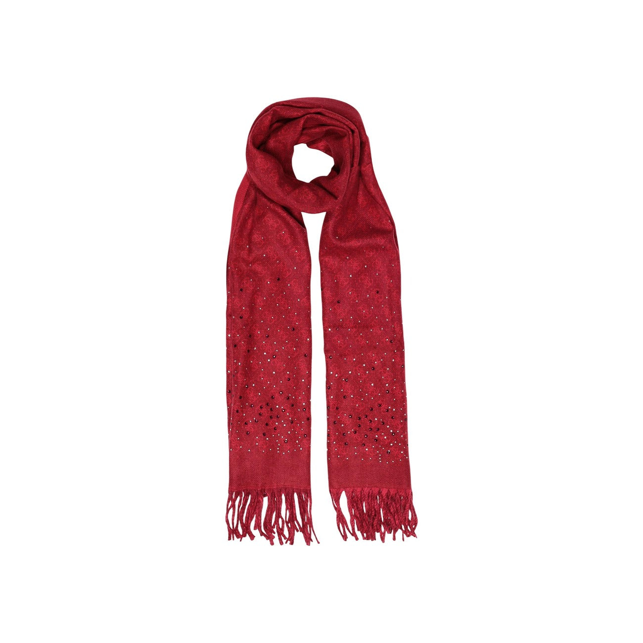 Écharpe femme Guess – Bordeaux et noir