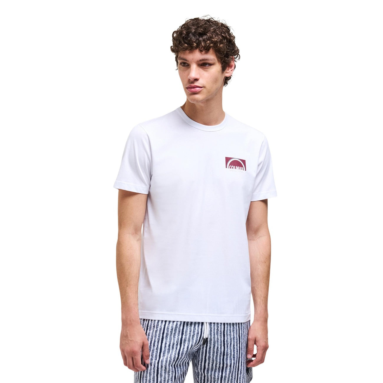 Men's white printed T-shirt Colmar Originals