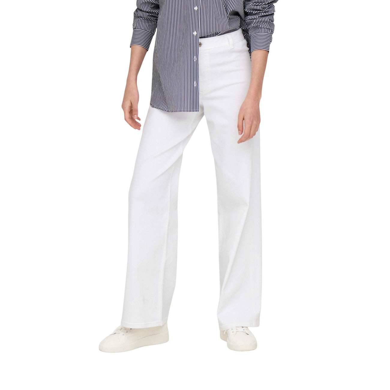 Jacqueline De Yong Women's Stretch Trousers – White