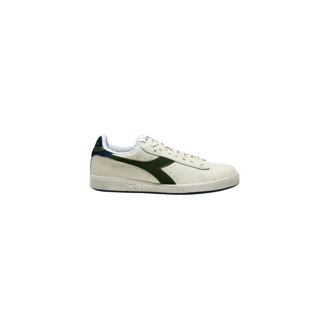 Baskets Diadora Homme en Cuir – Bleu, Blanc et Beige