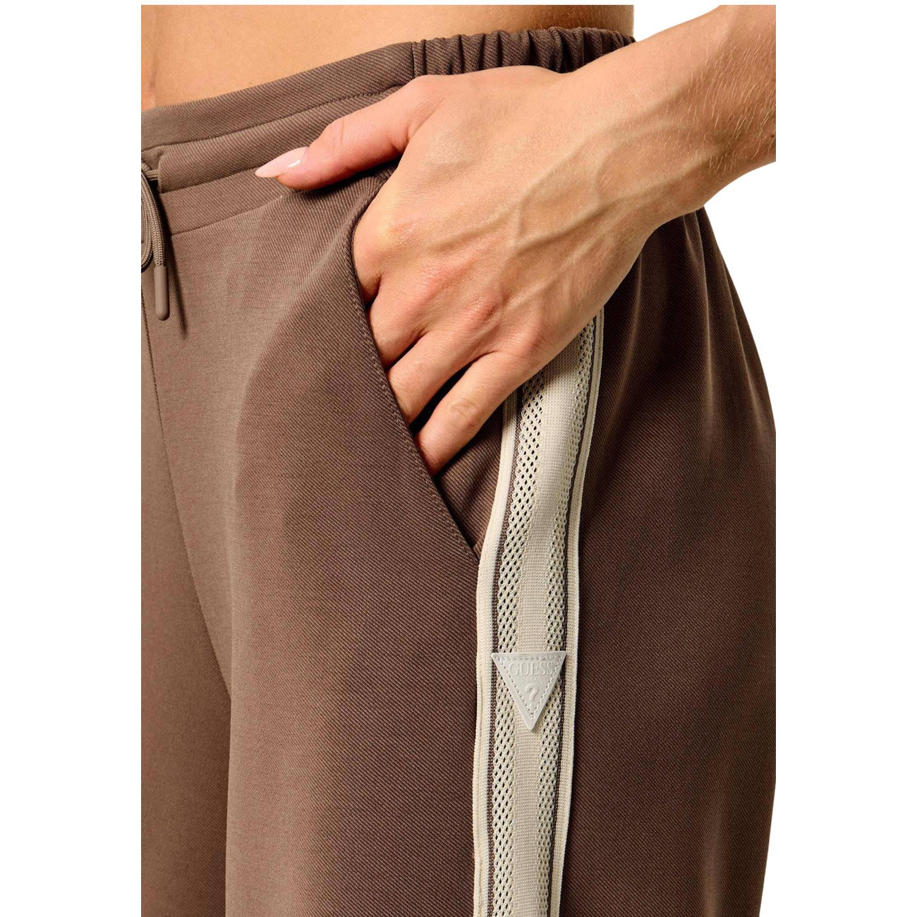Pantalon Guess Merope Wide Leg Femme – Marron