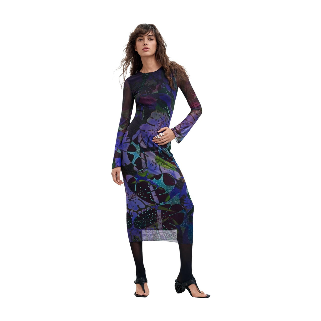 Women's Desigual long-sleeve dress – Purple