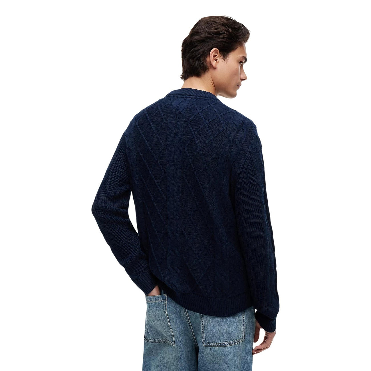 Pull homme Tommy Jeans en coton bio – Bleu