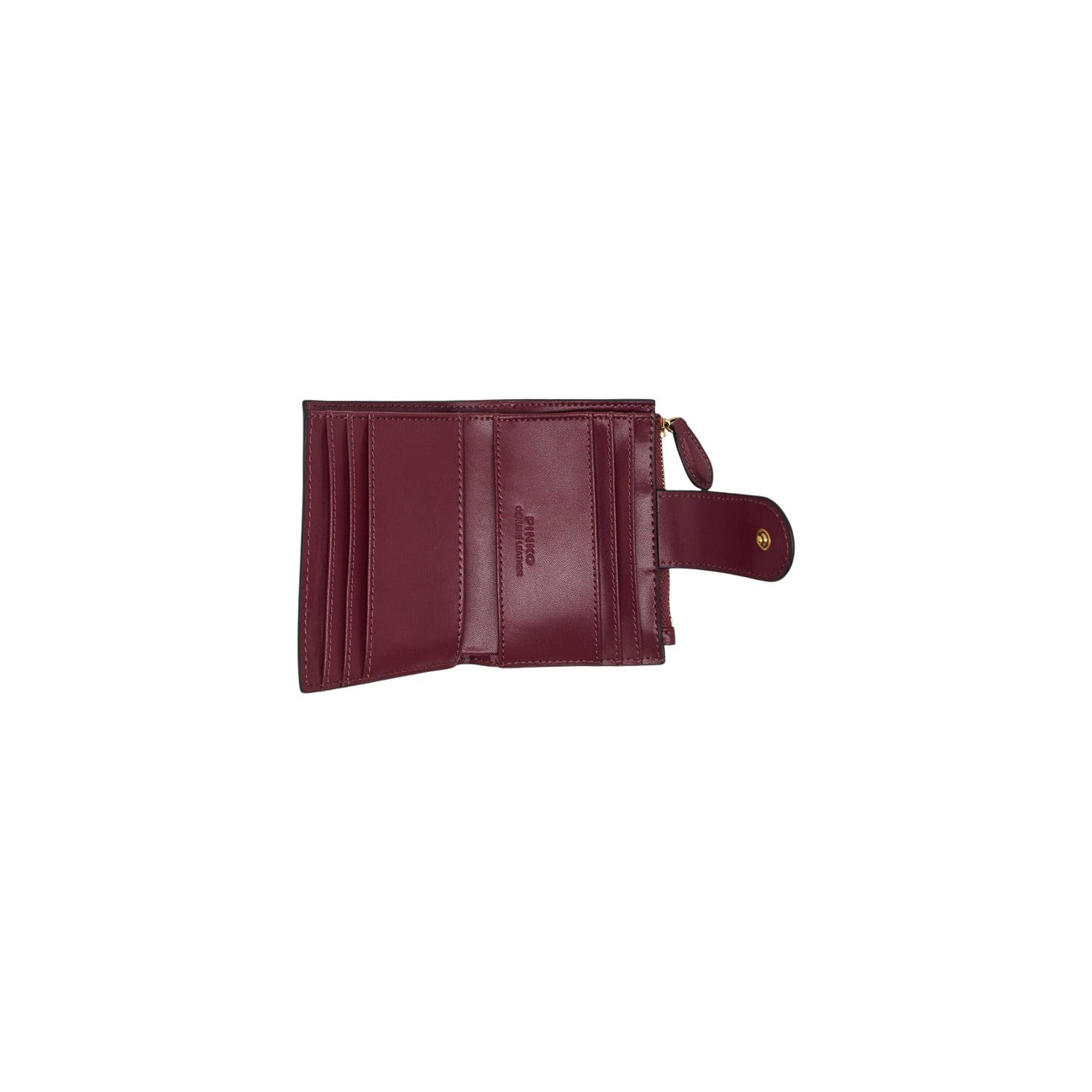 Portefeuille Pinko Femme en Cuir – Bordeaux et Blanc