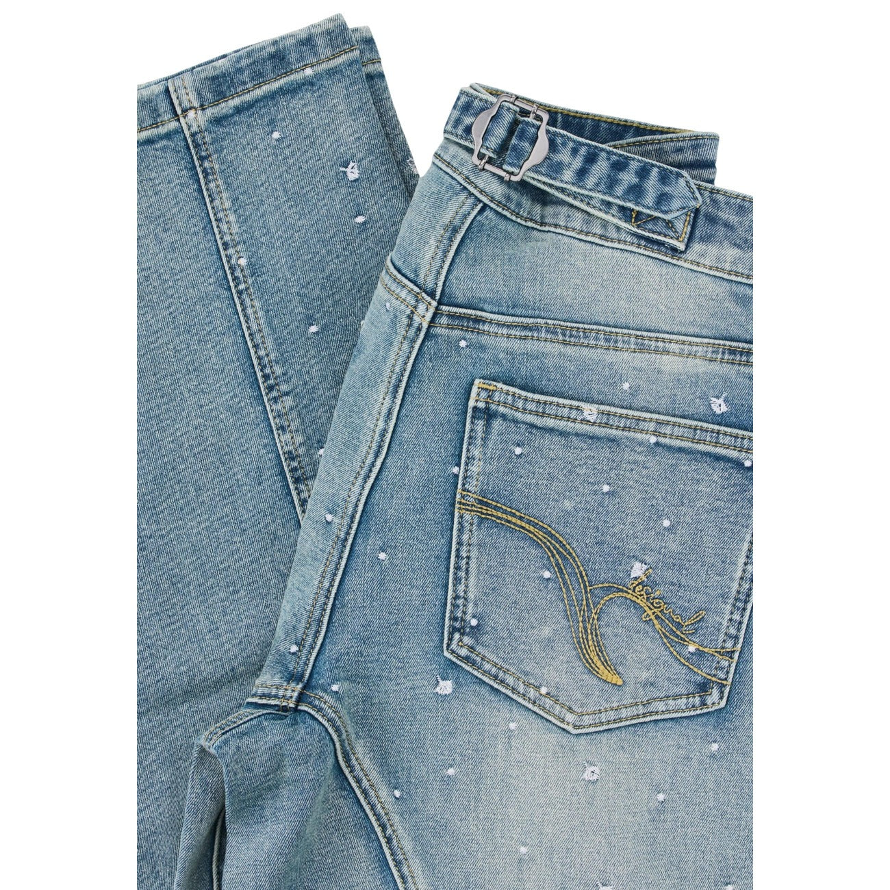Women's Desigual distressed stretch jeans – Azure blue
