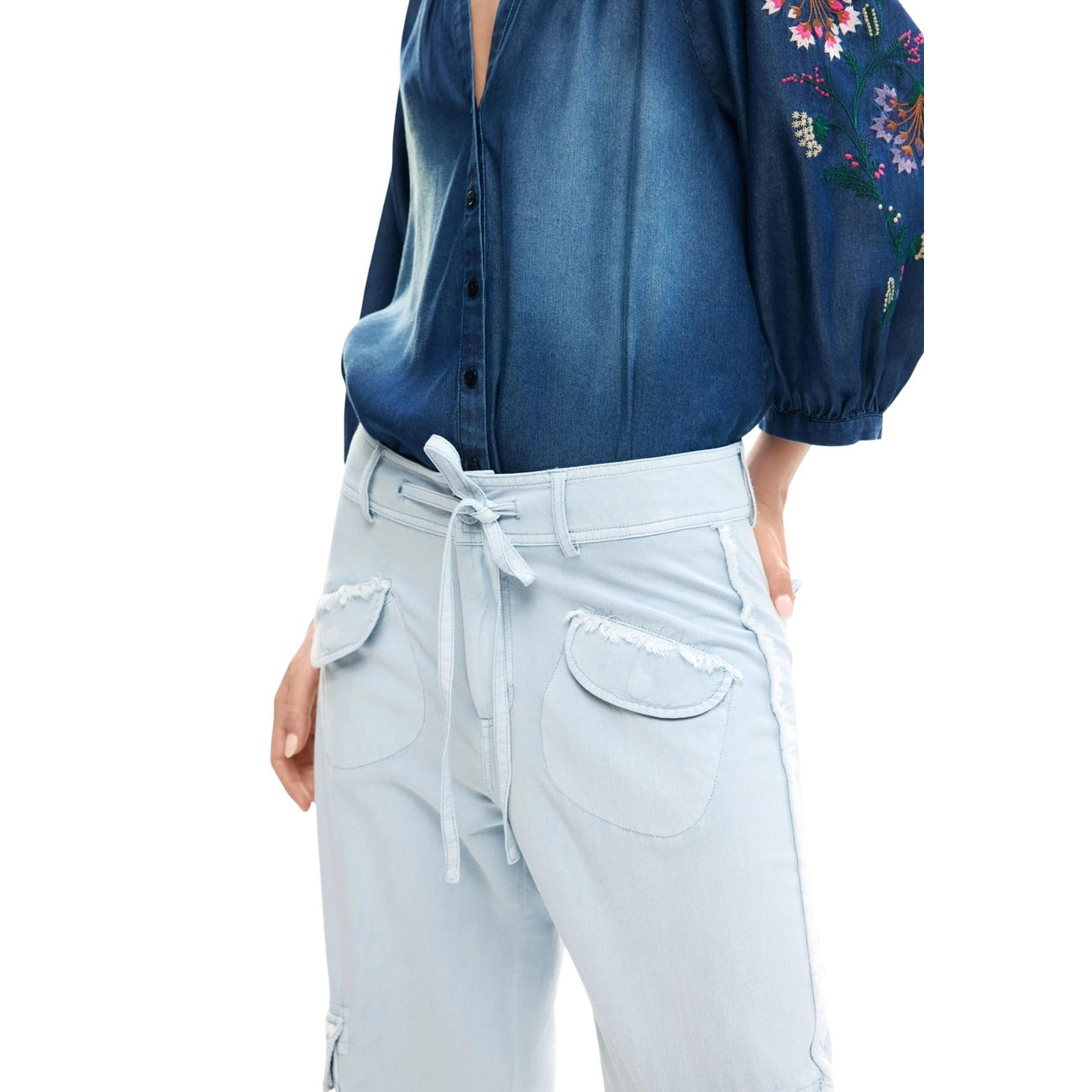 Pantalon Desigual Femme – Bleu Clair