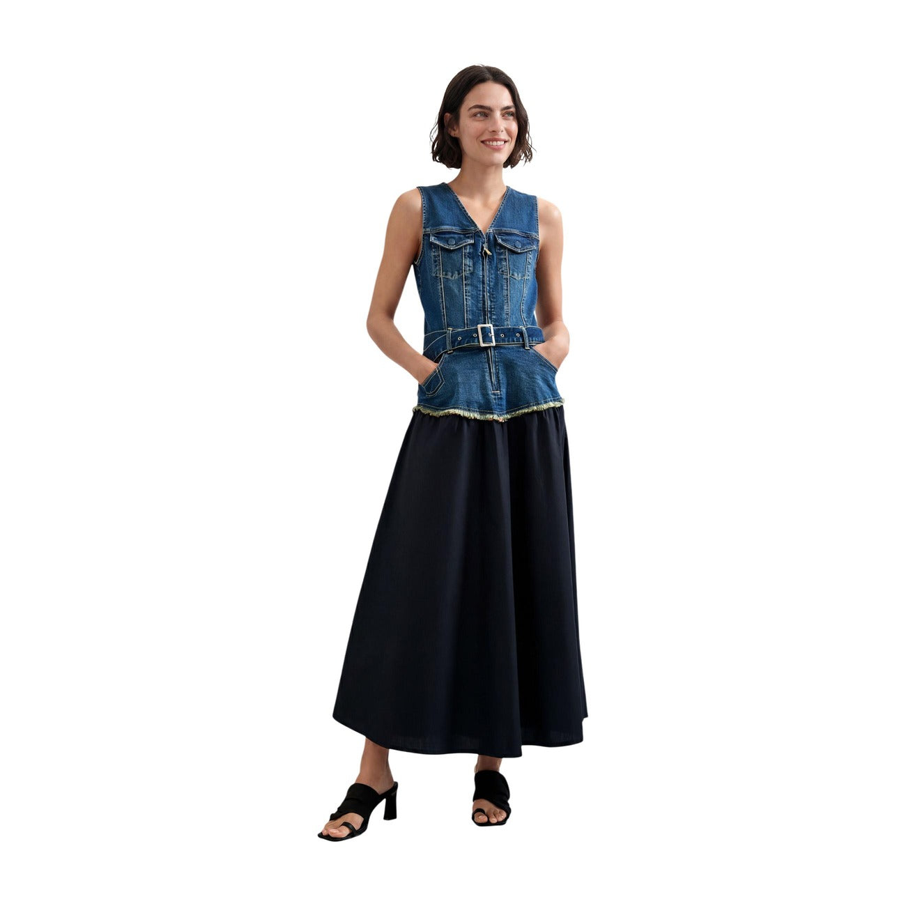 Desigual Women's Sleeveless Cotton Dress – Blue