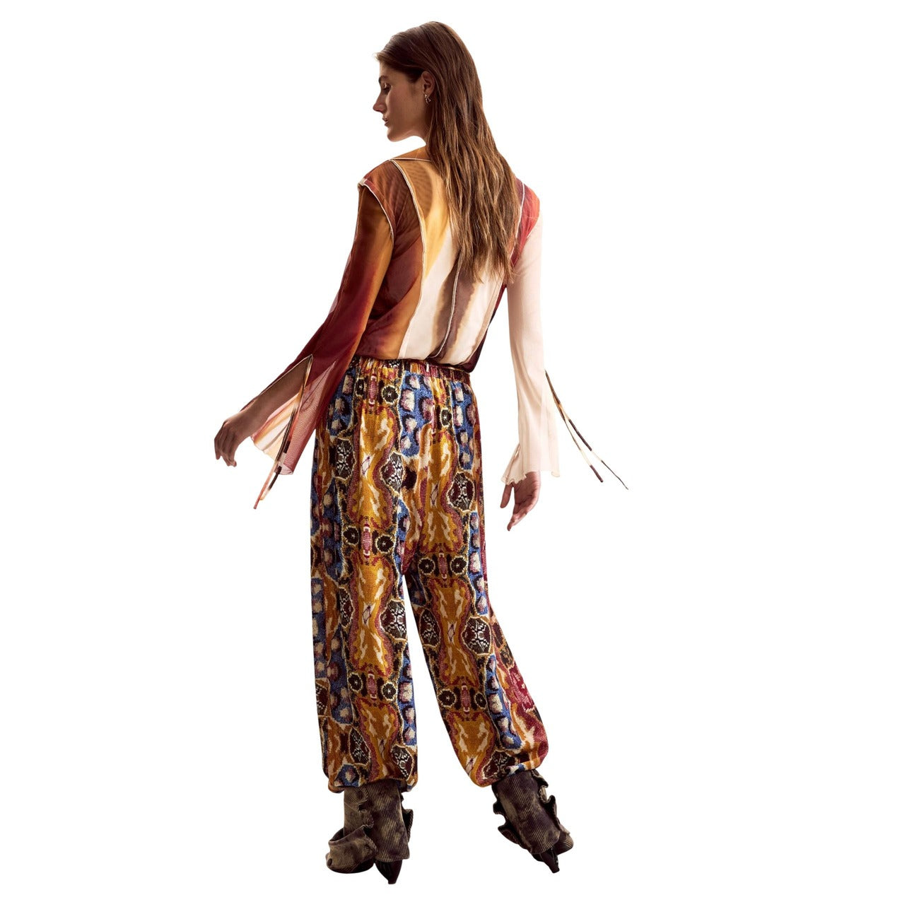 Pantalon femme Desigual avec ceinture – Moutarde