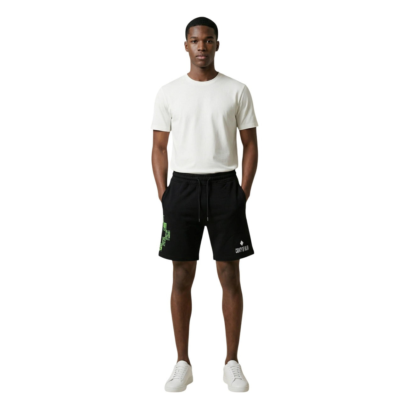 Men's Bermuda shorts County Of Milan in cotton – Black