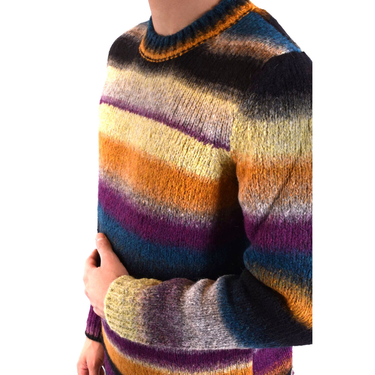 Men's Dondup Striped Blended Wool Sweater - Multicolored