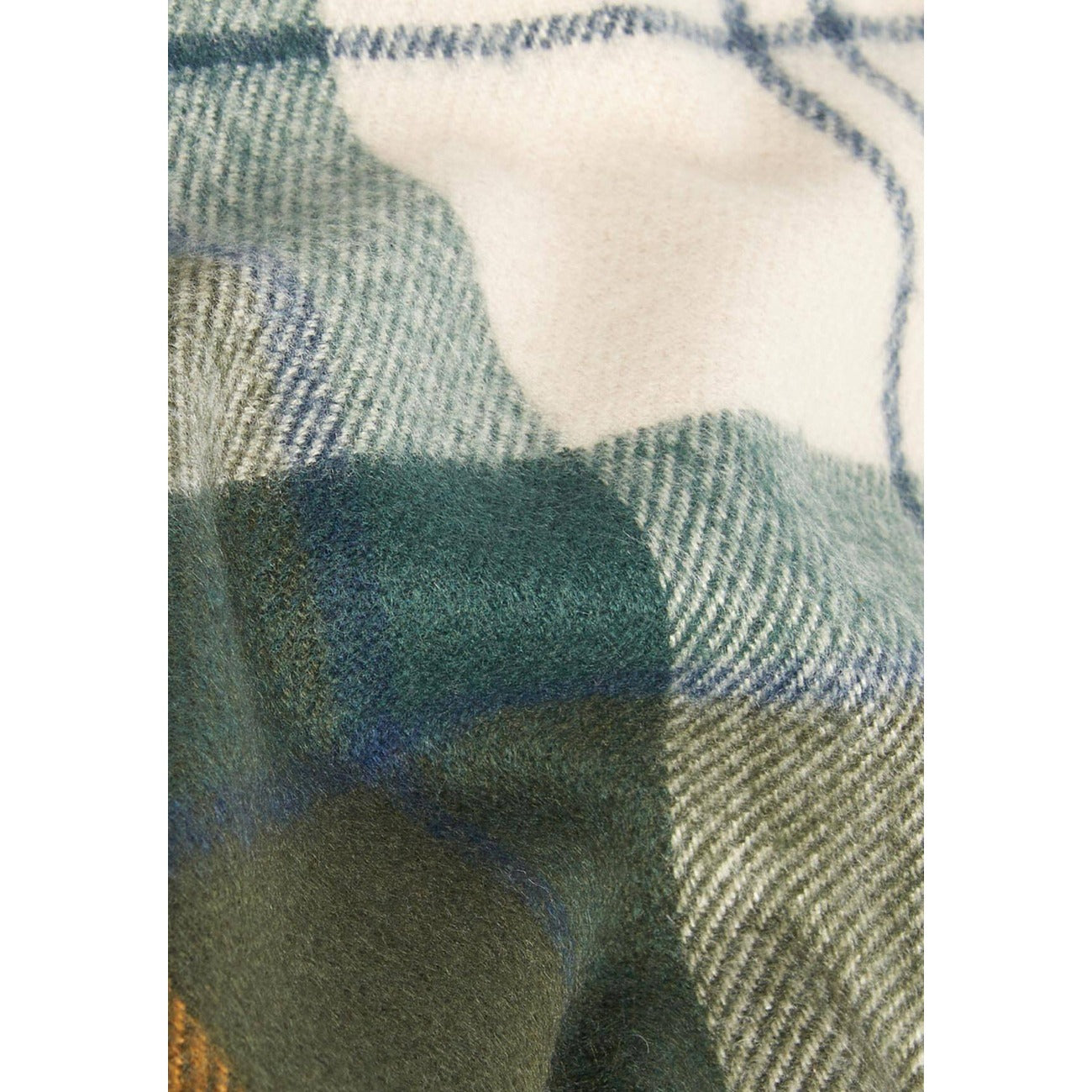 Écharpe Barbour Stanway Tartan Wrap Femme – Blanc et Bleu