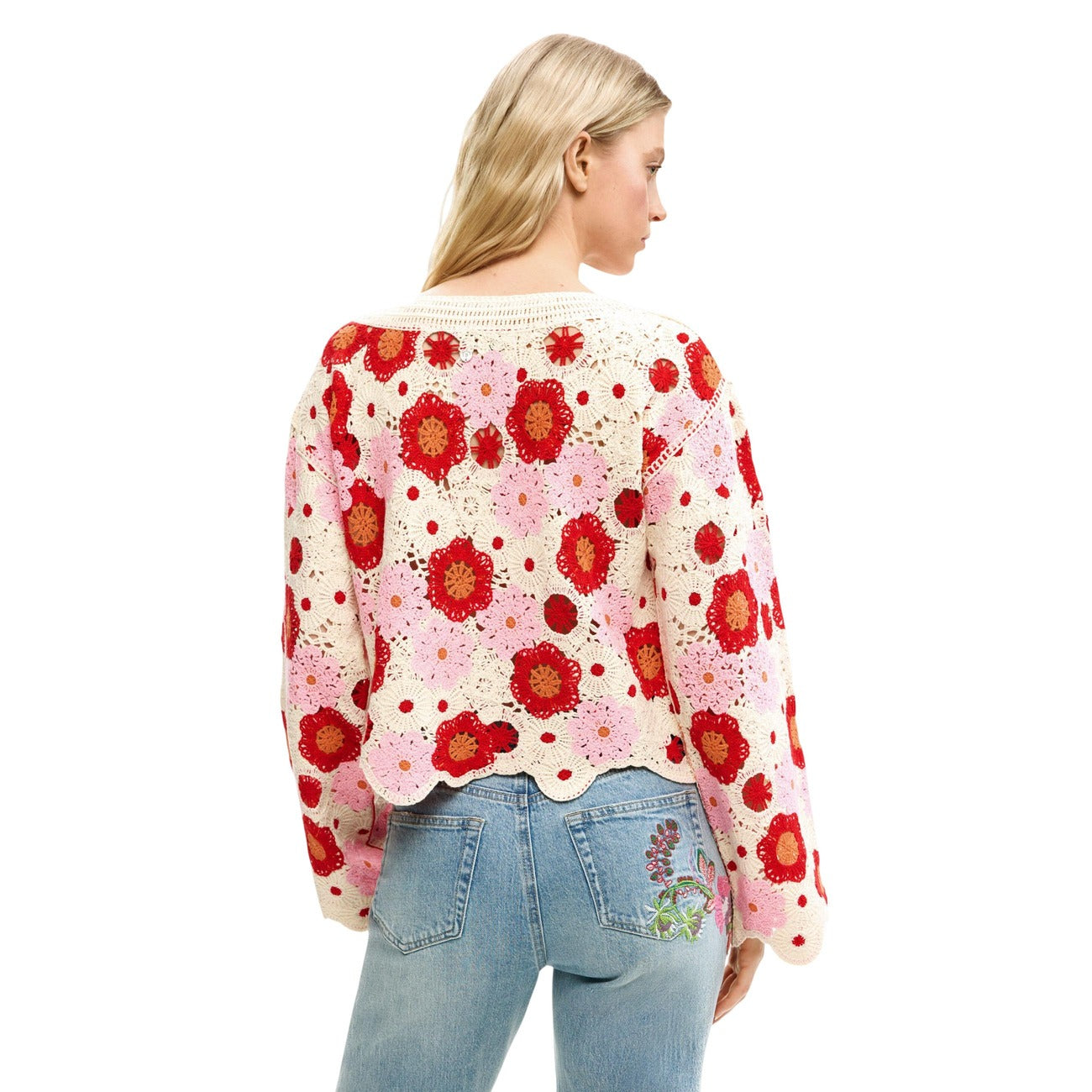 Pull Desigual Femme Floral – Beige