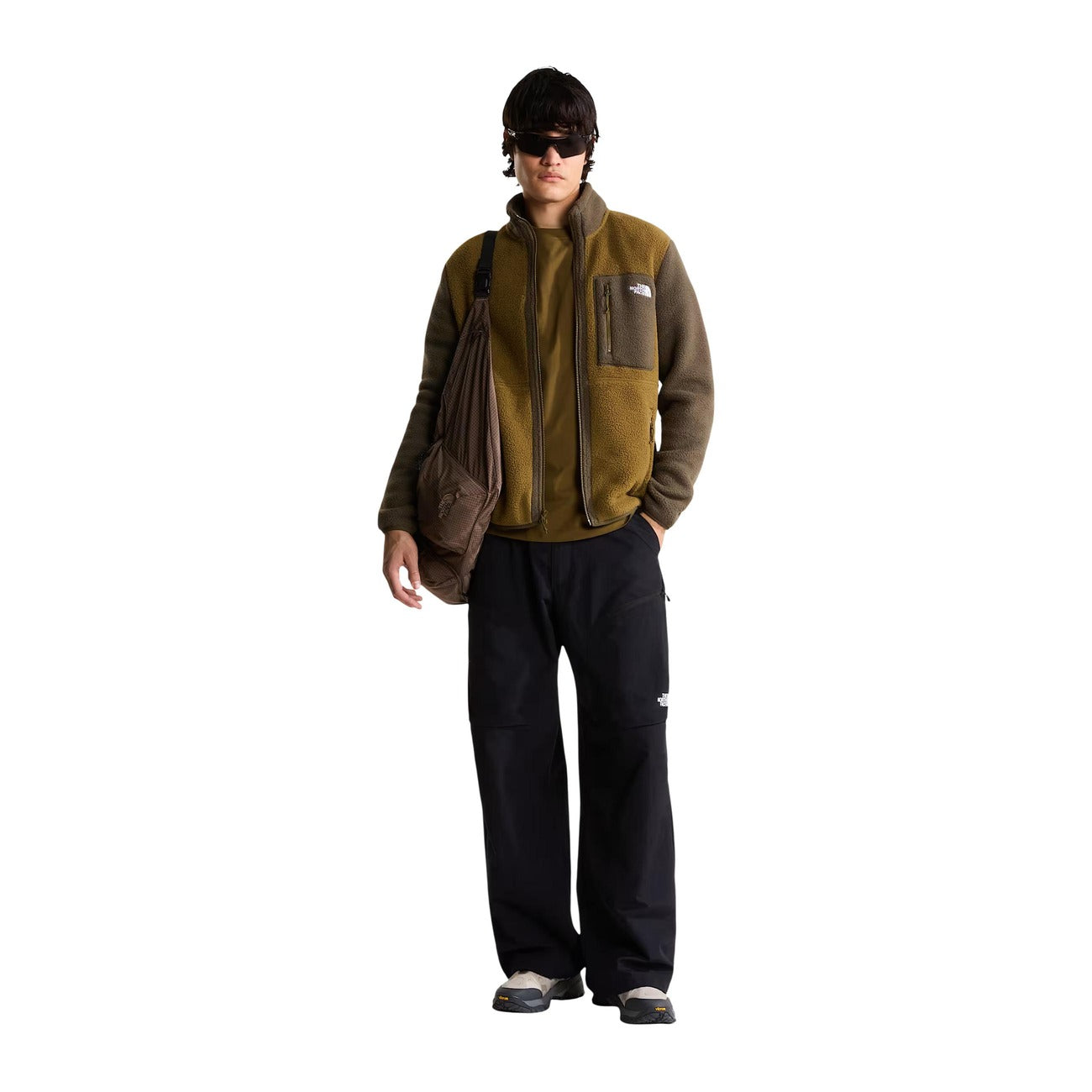 Veste zippée homme The North Face – Vert et gris