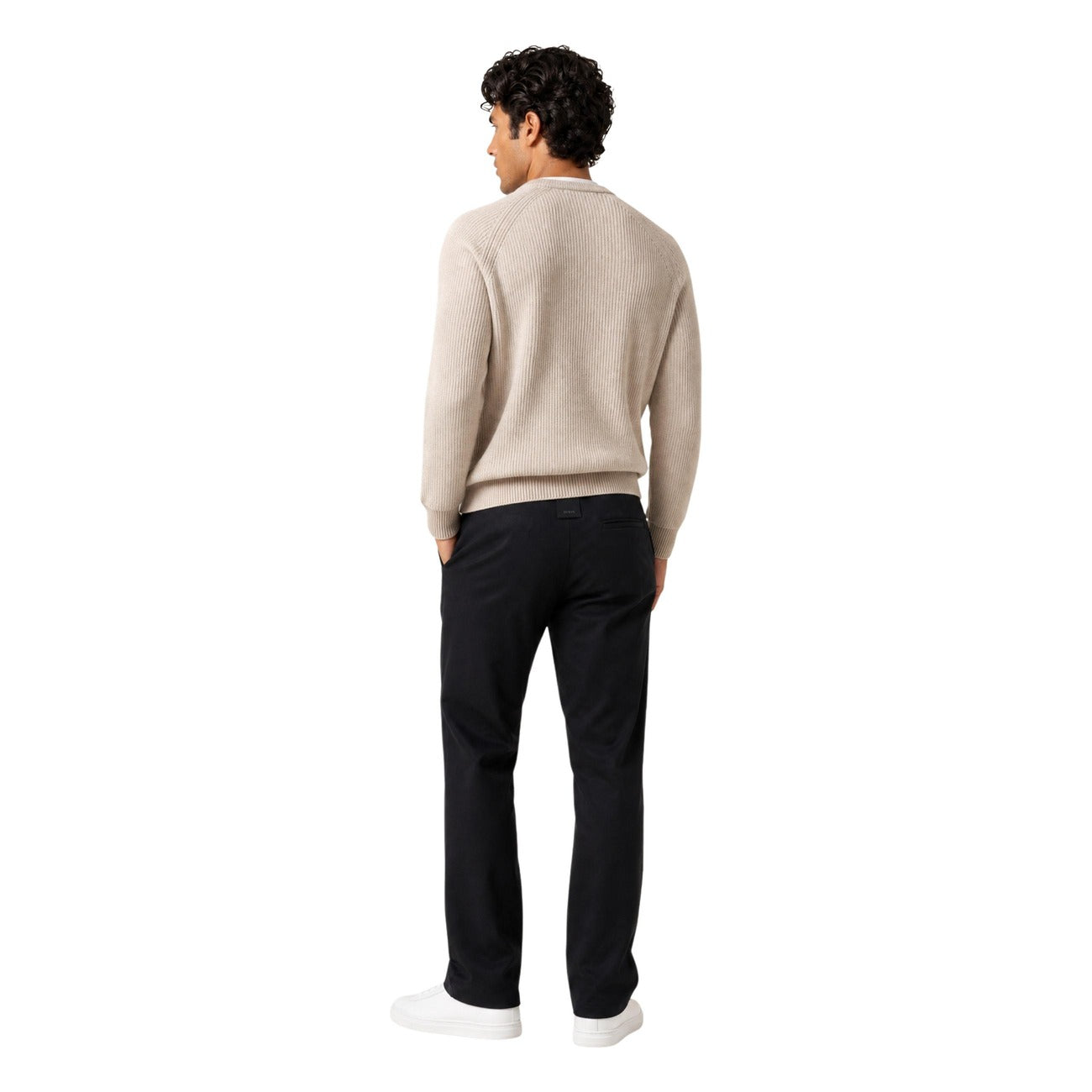 Pantalon Guess Regular Leg Diagonal Homme – Noir