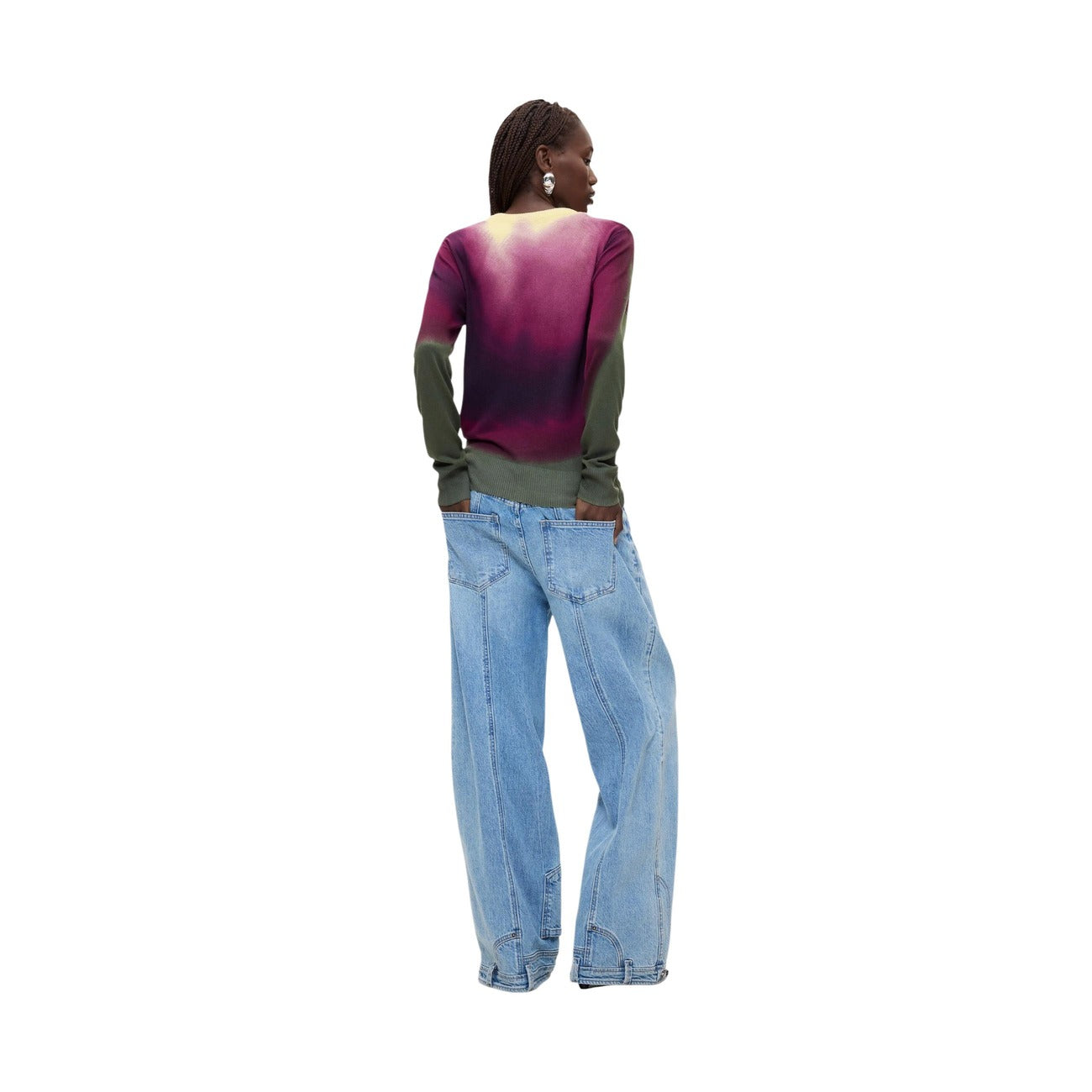 Pull femme Desigual imprimé en viscose – Violet