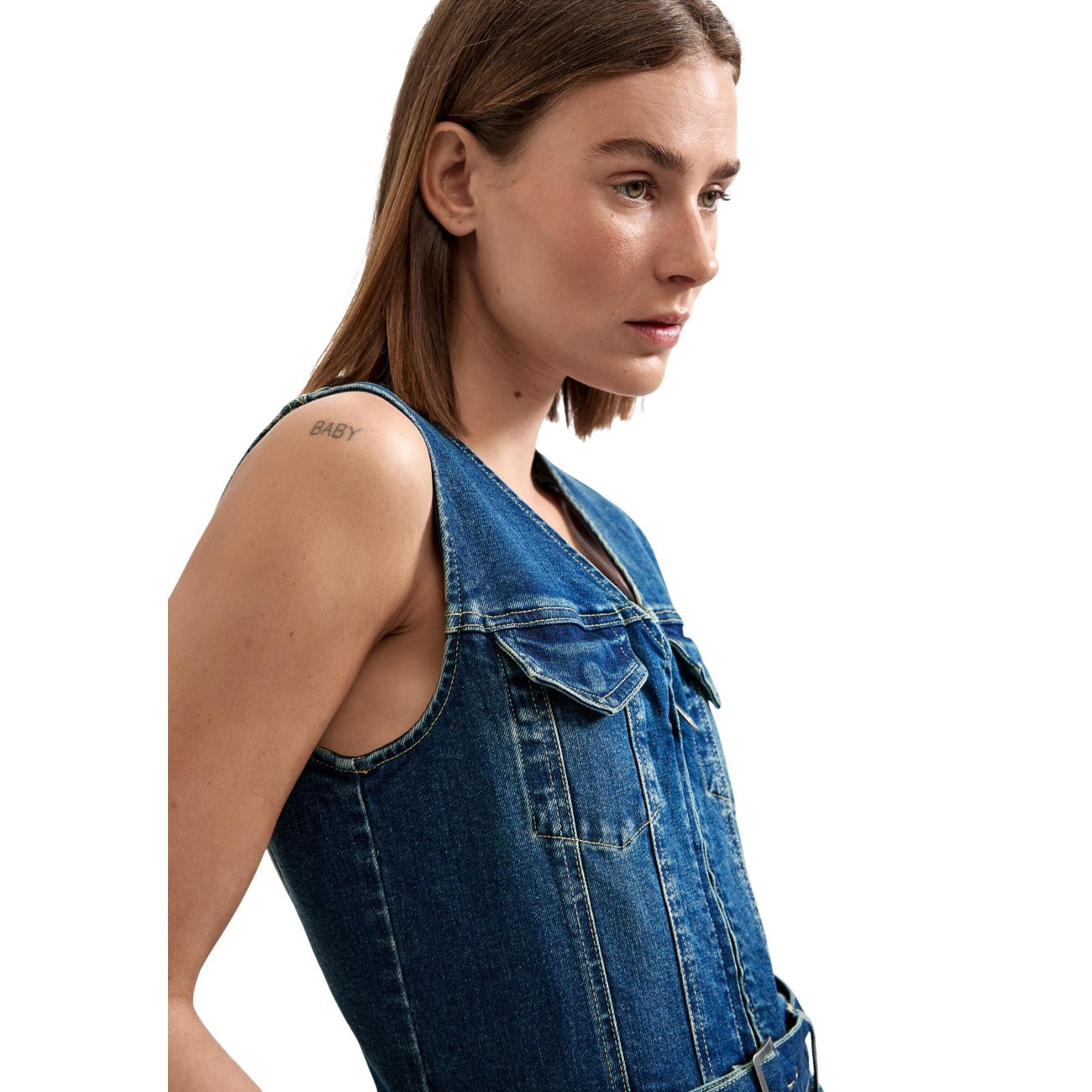 Desigual Women's Sleeveless Cotton Dress – Blue