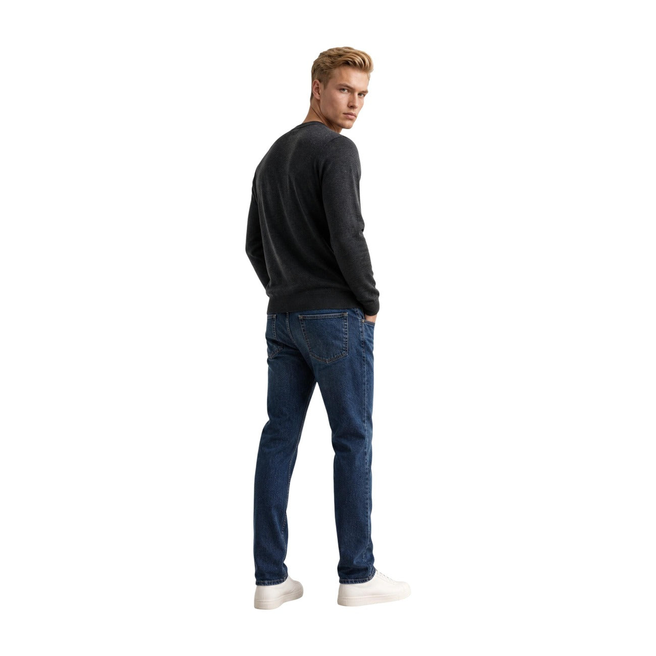 Pull Armani Exchange Homme en Laine – Gris
