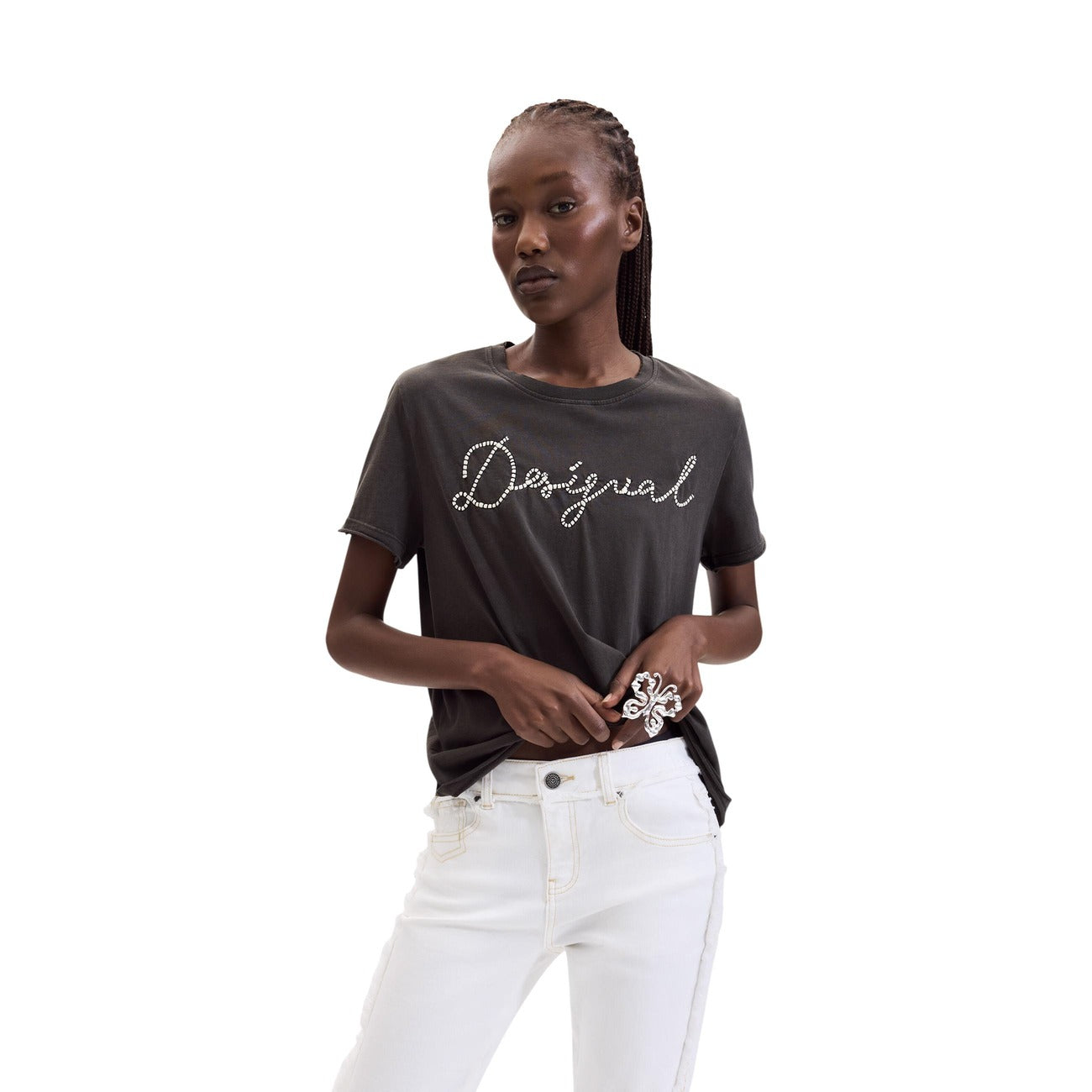 Women's Desigual cotton T-shirt – Black