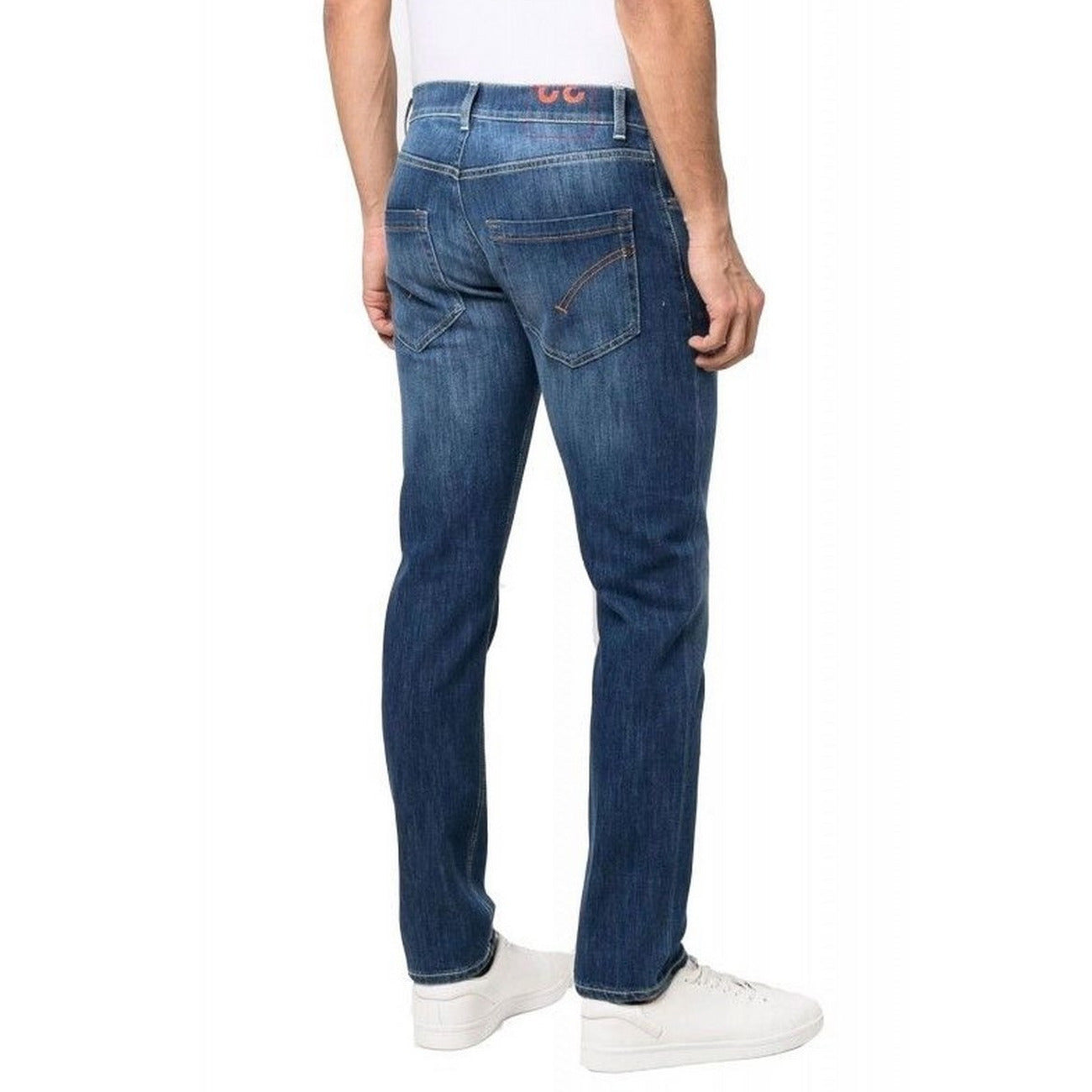 Jean homme Dondup stretch effet usé – Bleu