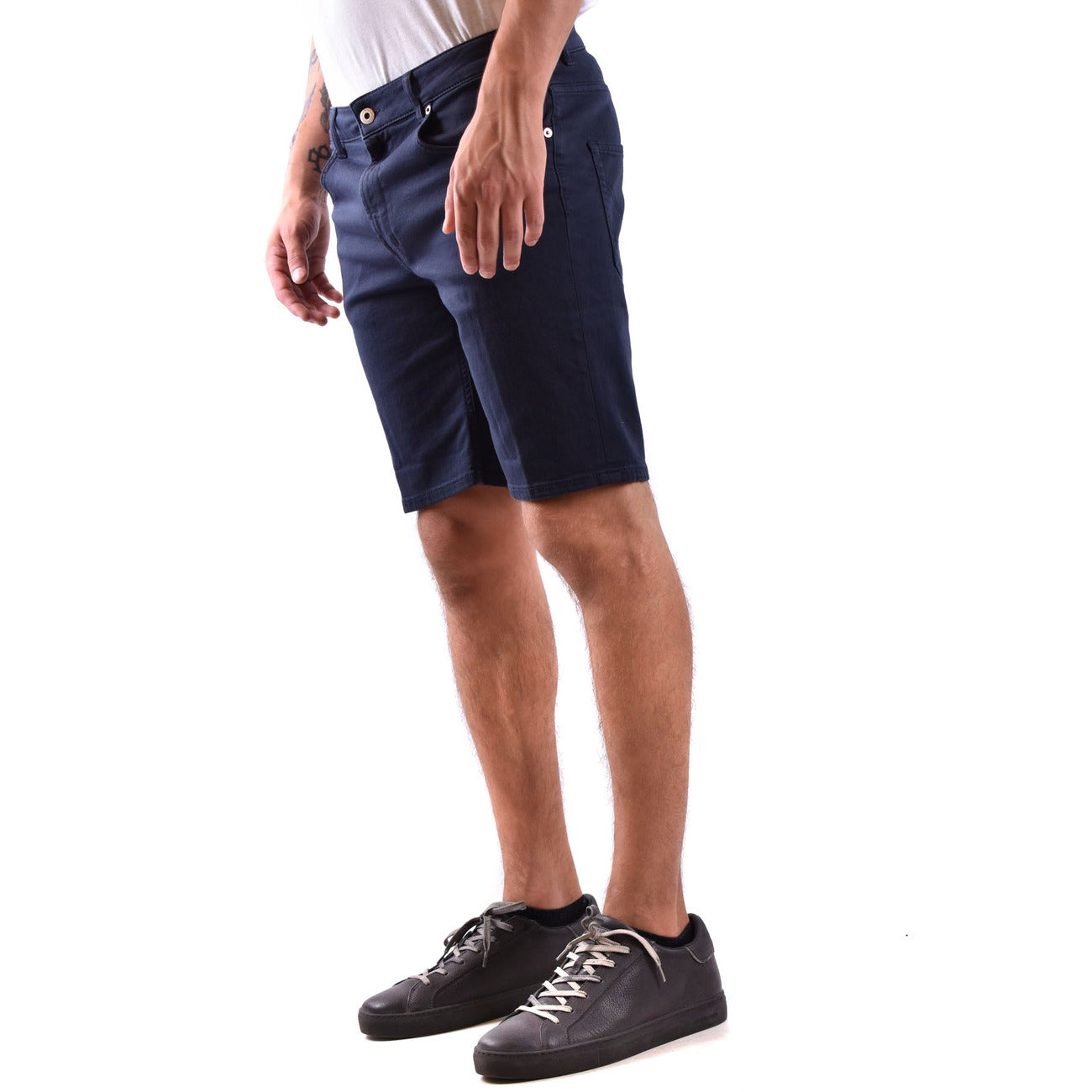 Men's Dondup stretch cotton Bermuda shorts – Blue