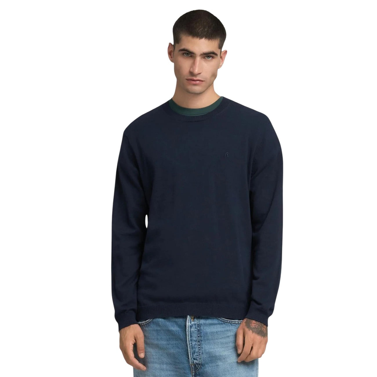 Men's Replay Cotton Jumper – Blue