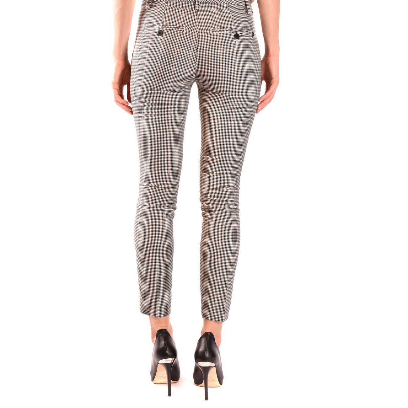 Women's Dondup Plaid Trousers – Black
