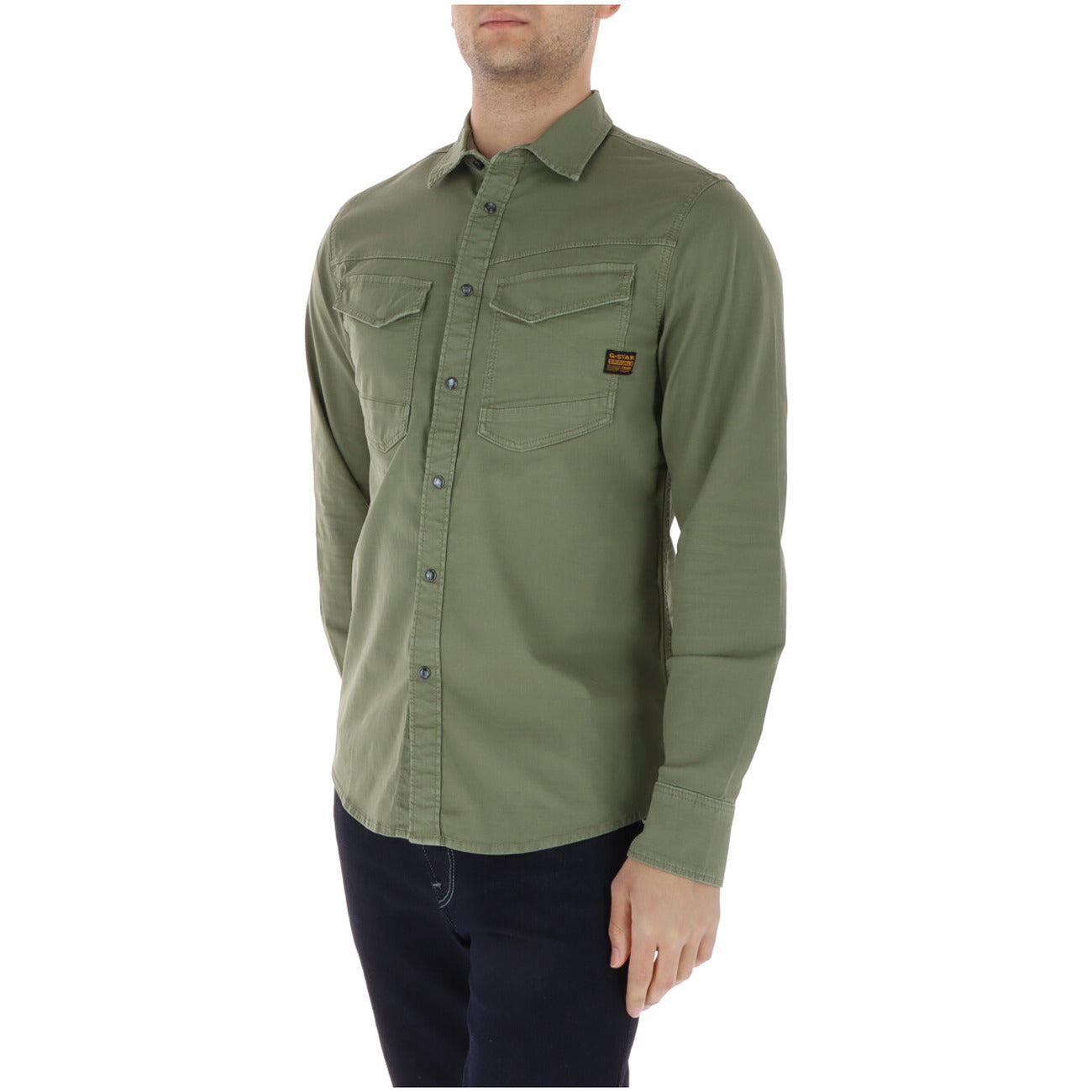 Chemise homme G-Star en coton – Verte