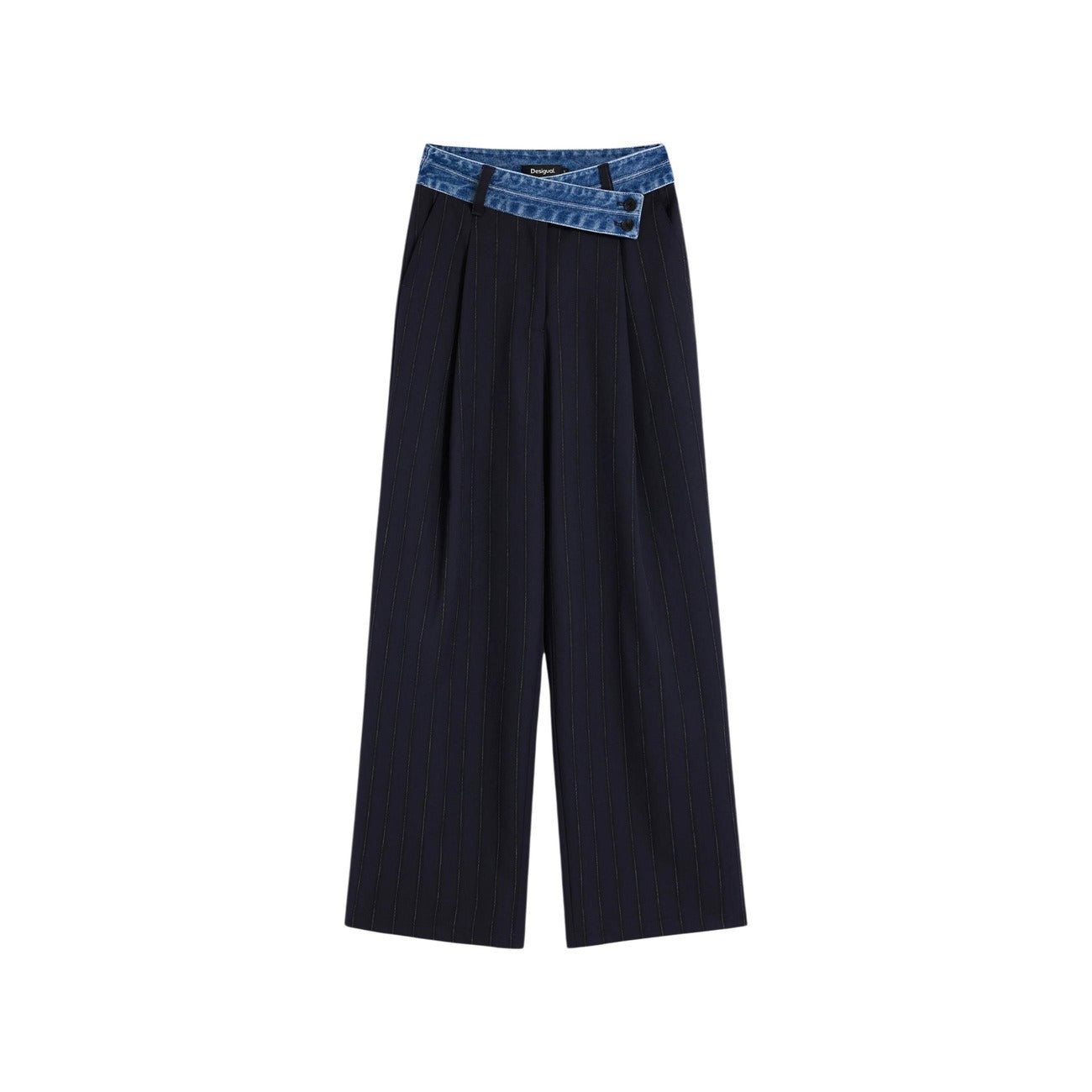 Pantalon femme Desigual stretch – Bleu