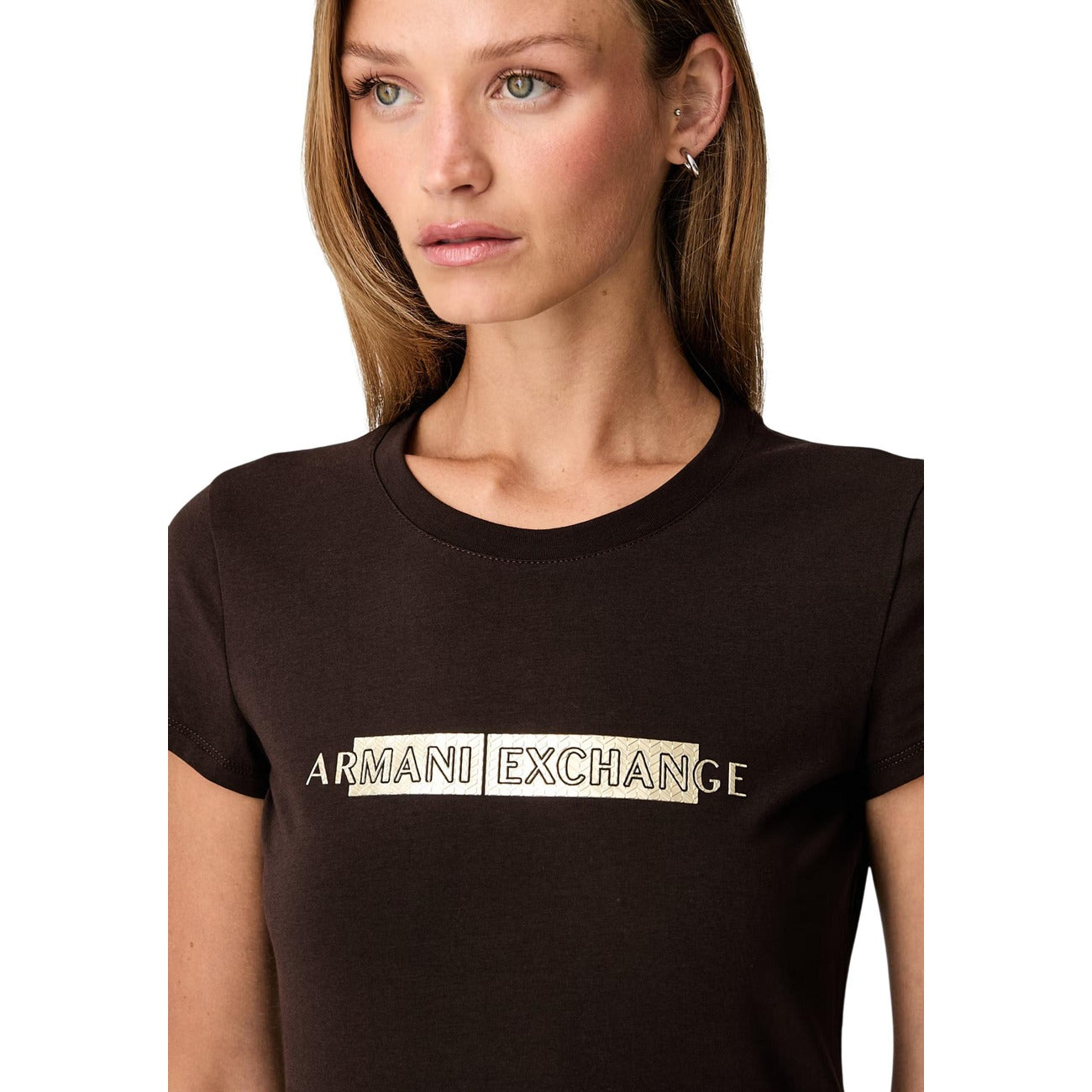 Women's brown Armani Exchange T-shirt