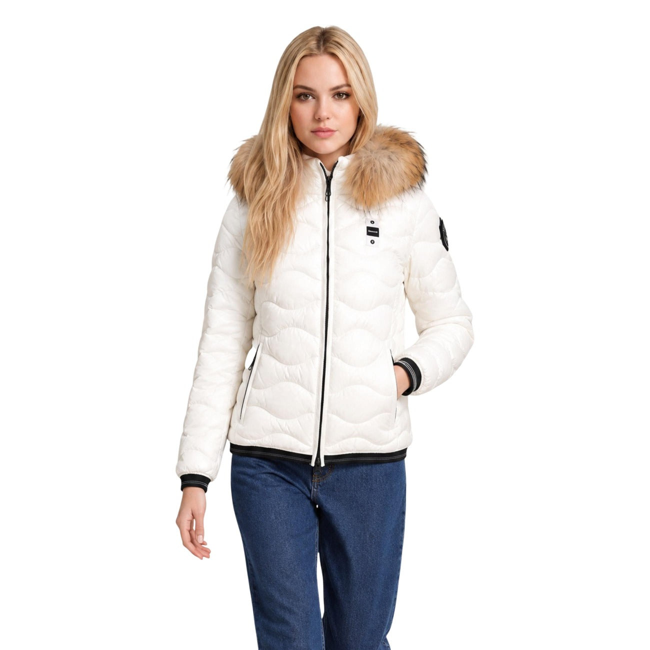Veste à Capuche Blauer Aldie Femme – Noir/Blanc