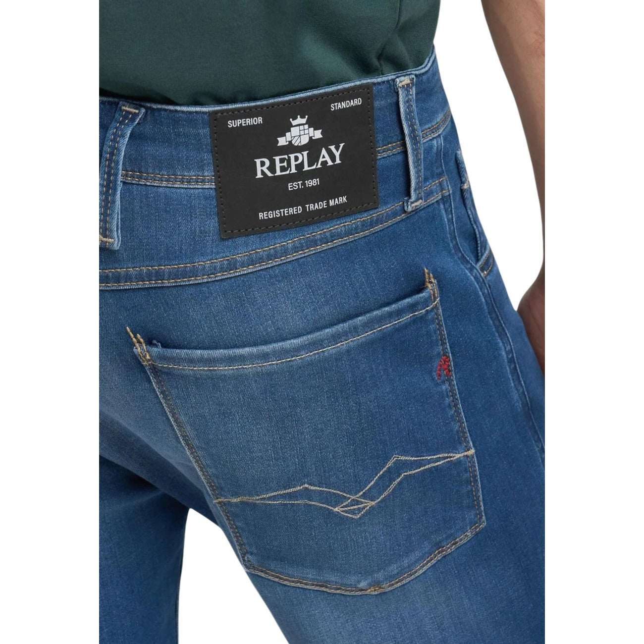 Jean homme Replay en coton stretch – Bleu