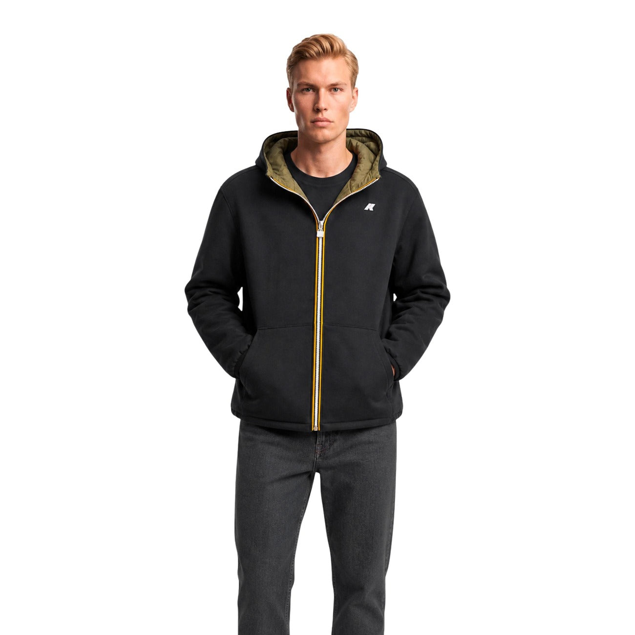 Veste à Capuche K-Way Homme – Noir