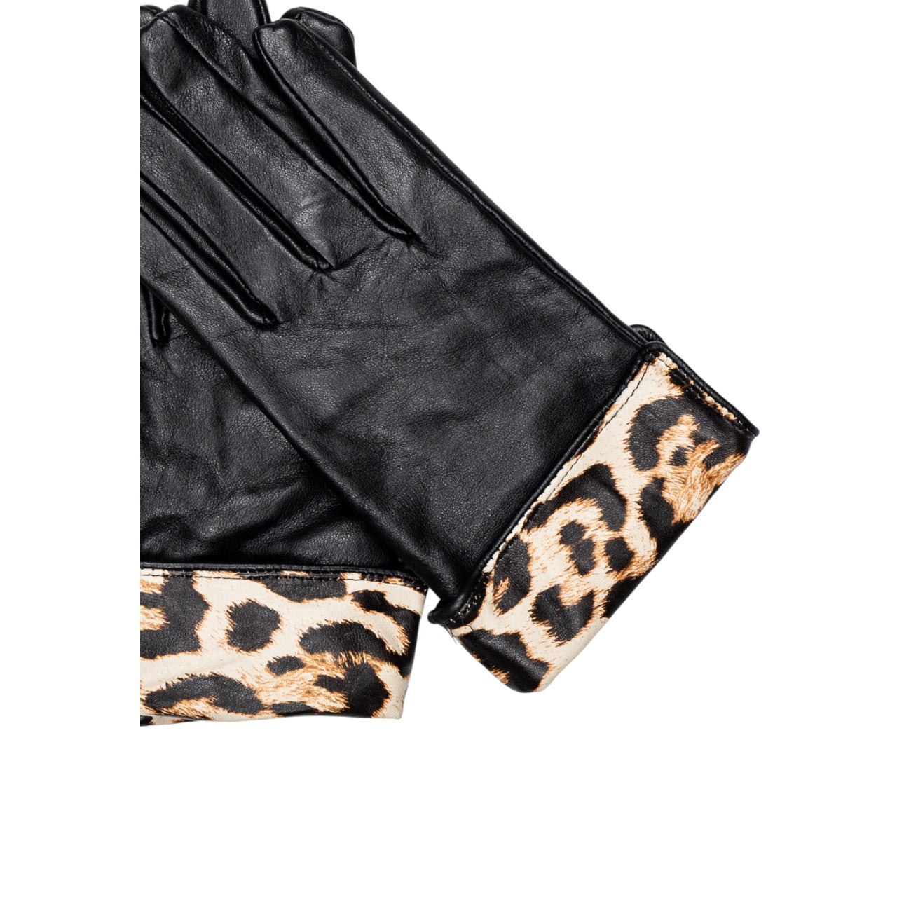 Gants Pieces Femme noirs en cuir