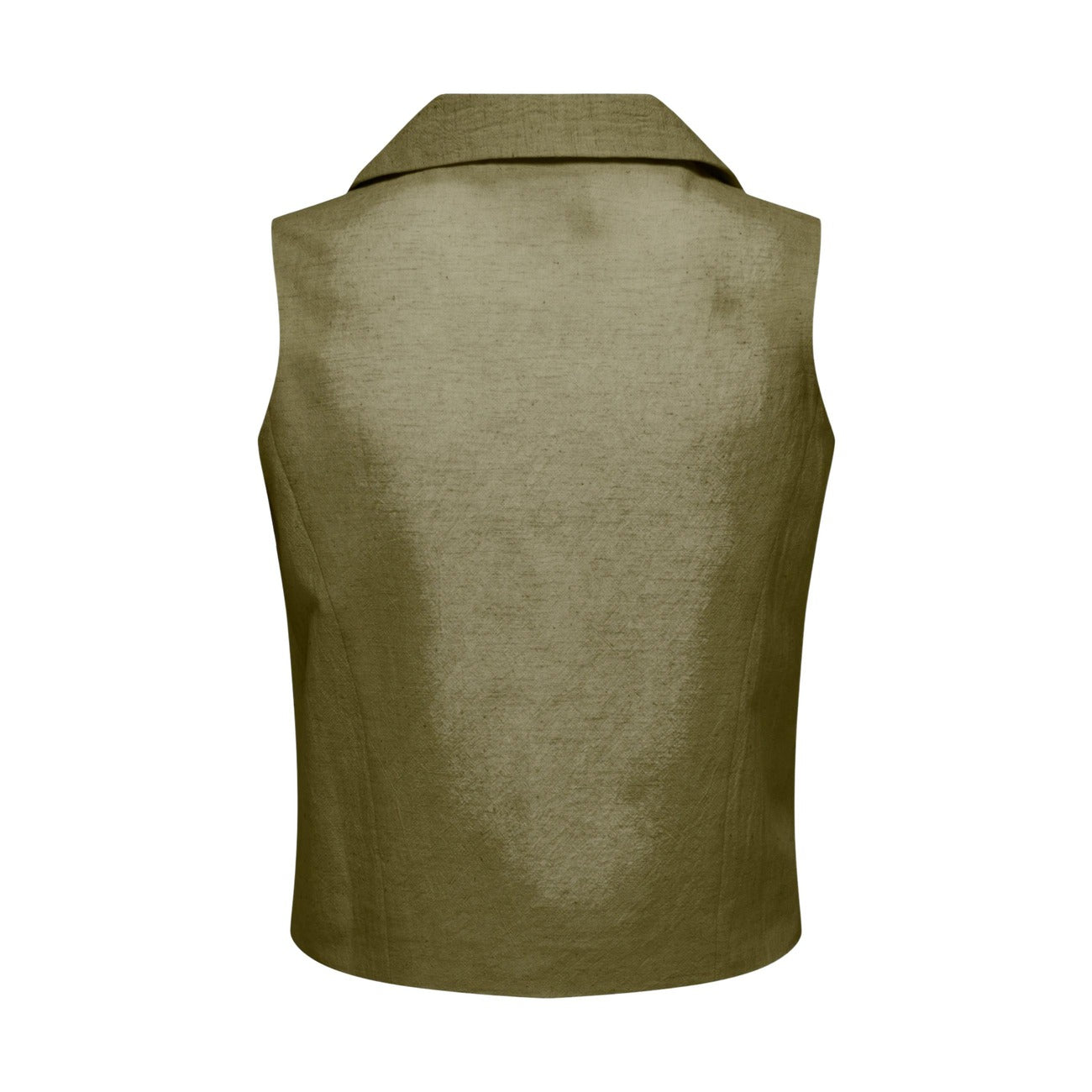Gilet femme Jacqueline De Yong en coton et lin – Vert
