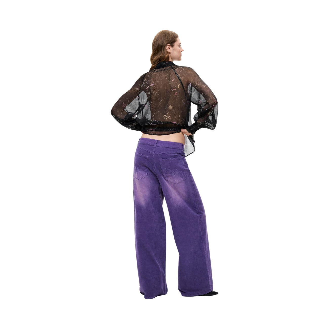 Pantalon femme Desigual stretch – Violet