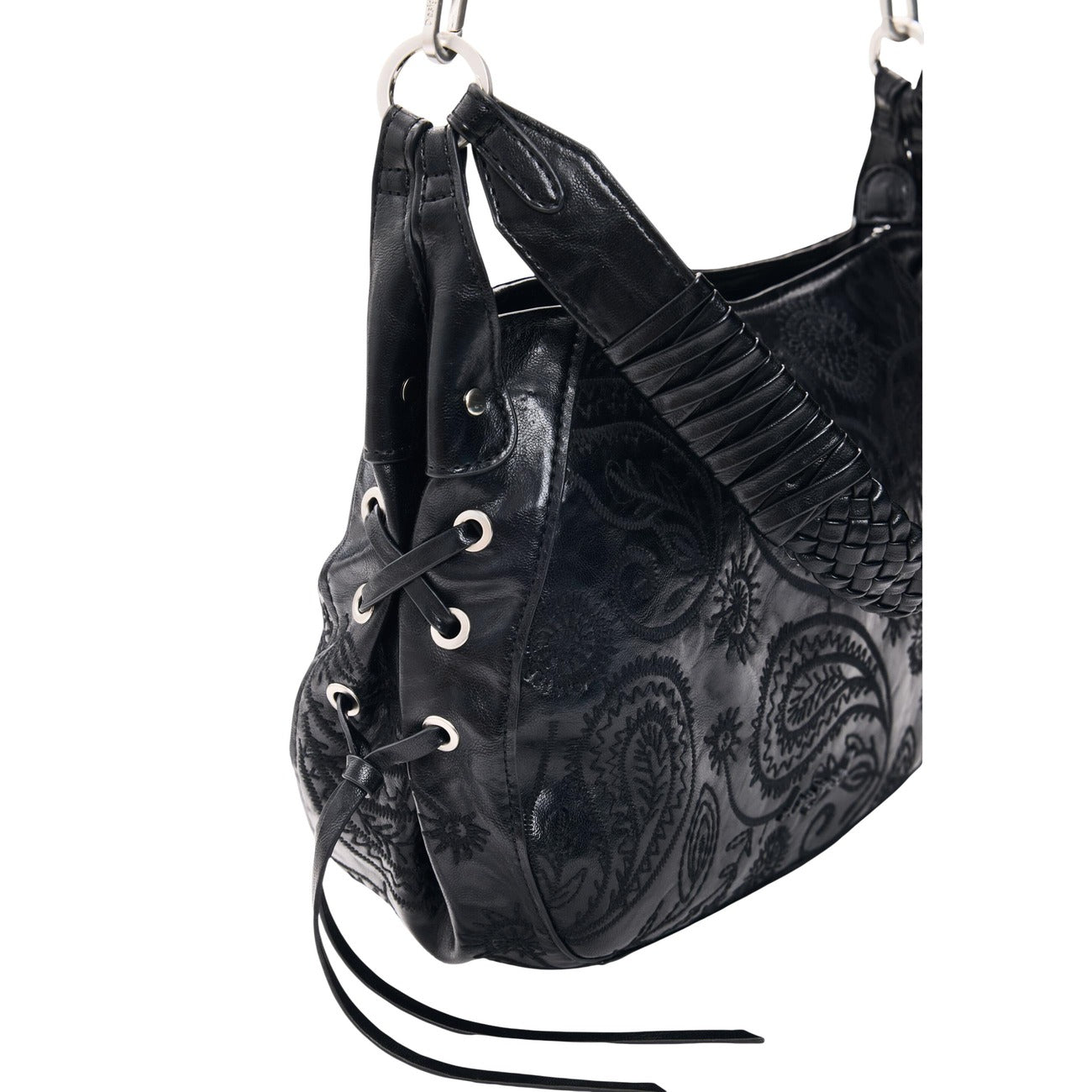 Desigual women's floral shoulder bag – Black