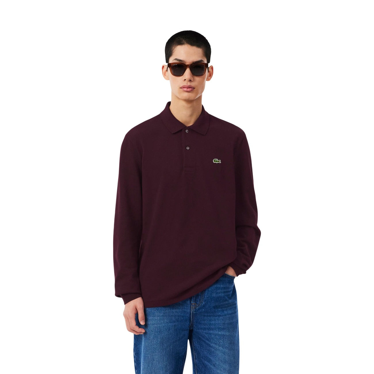 T-shirt Manches Longues Lacoste Homme – Violet