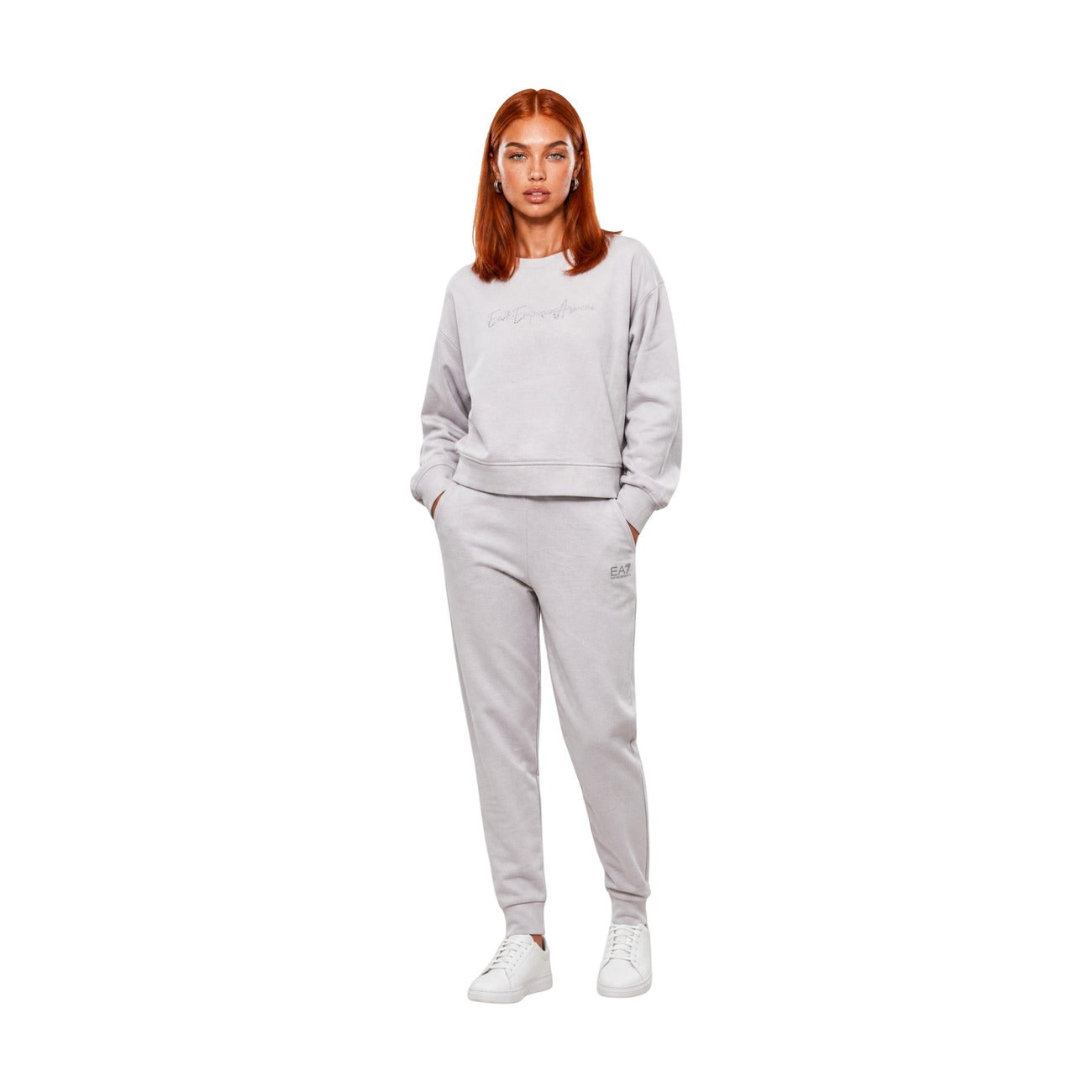 Survêtement EA7 Femme en Coton – Gris