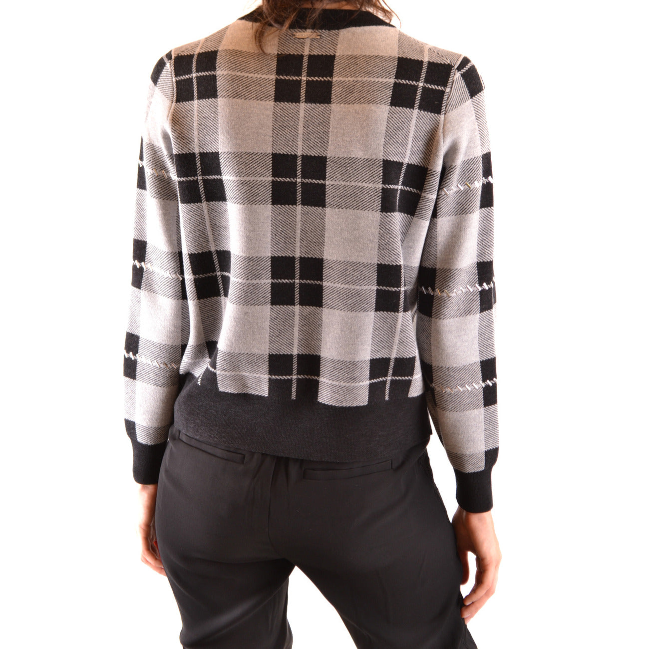 Pull femme Michael Kors à carreaux – Gris