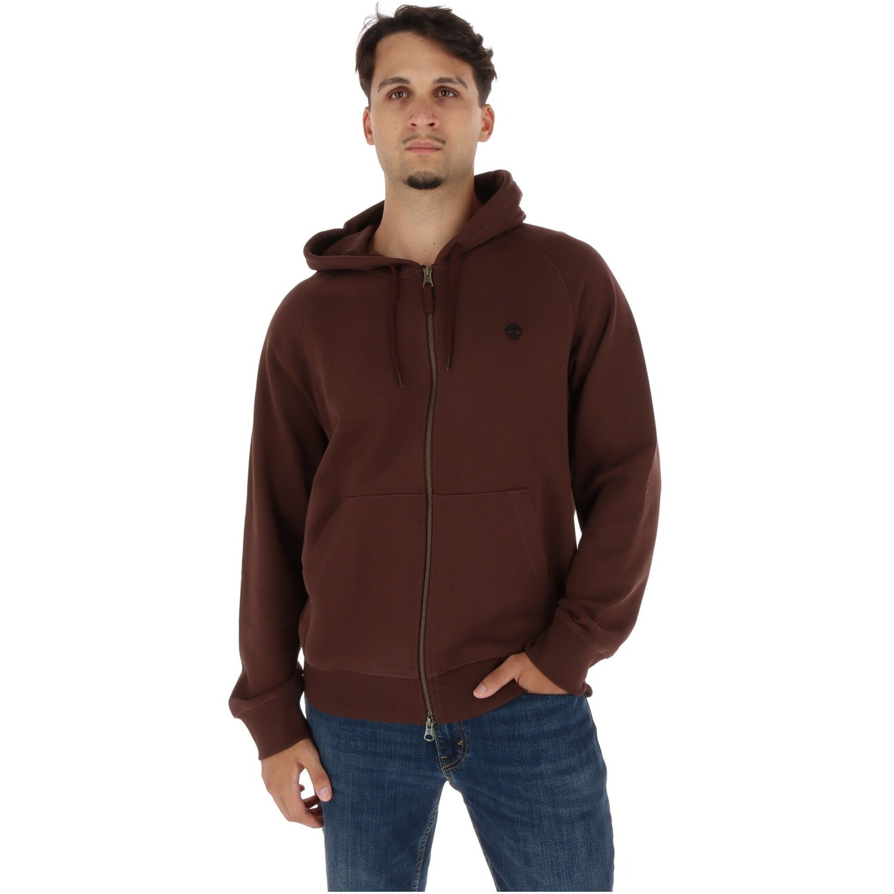 Sweat Zippé Timberland Homme à Capuche – Vert, Bleu et Marron