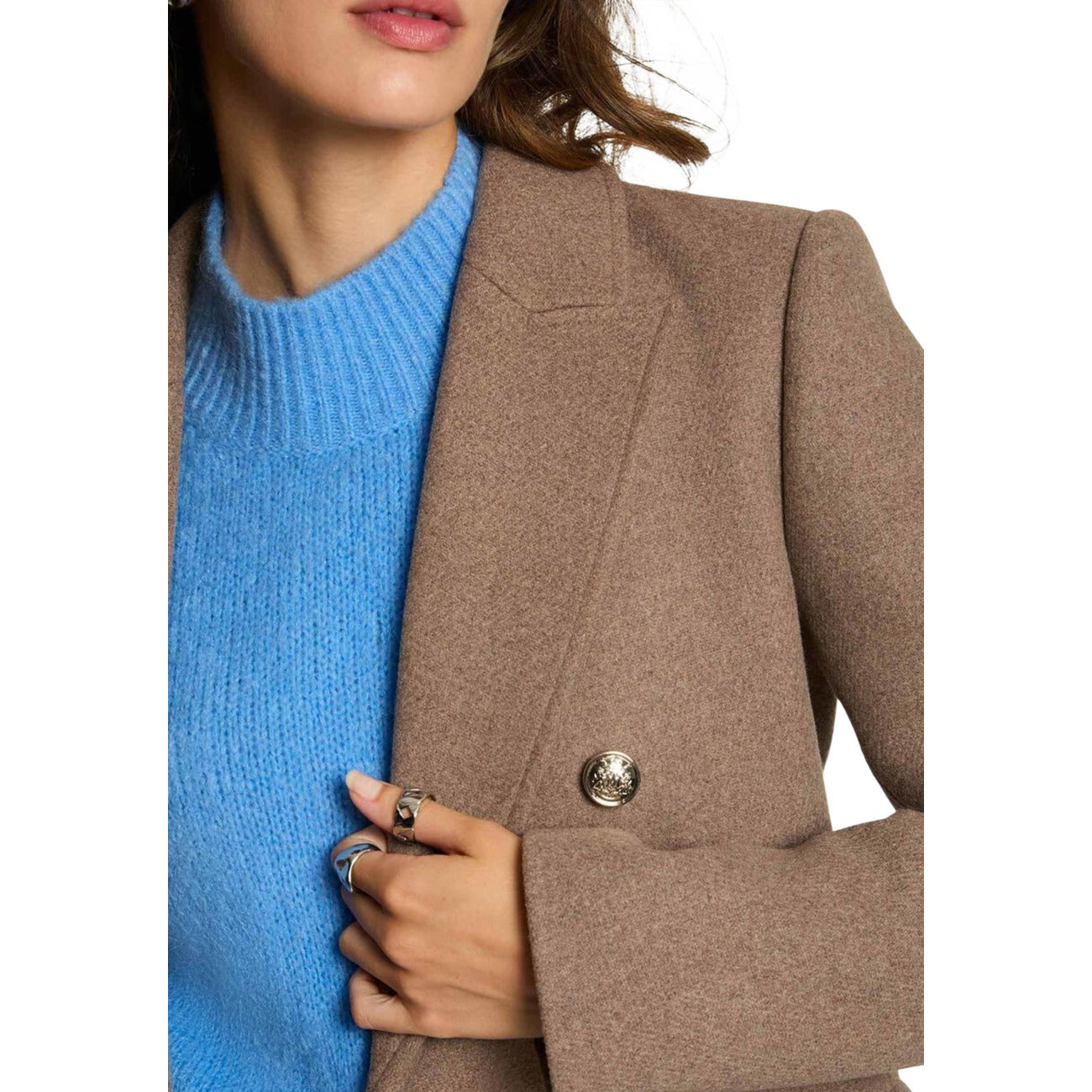 Manteau femme Morgan avec laine – Gris