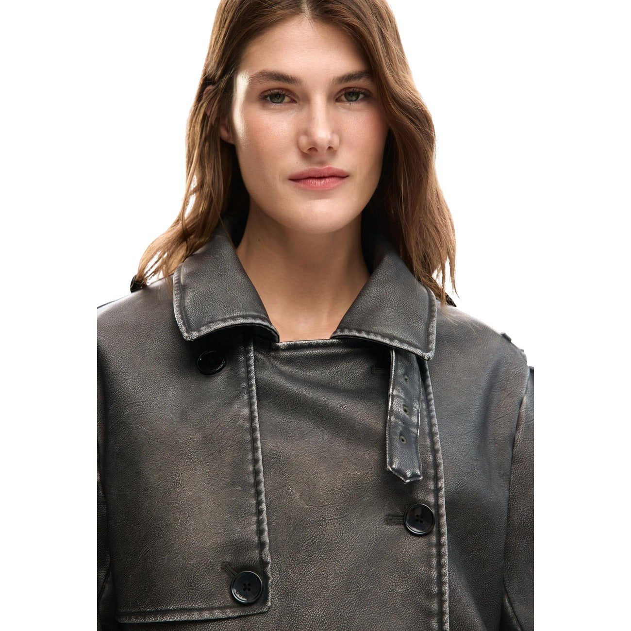 Veste femme Desigual avec ceinture – Beige