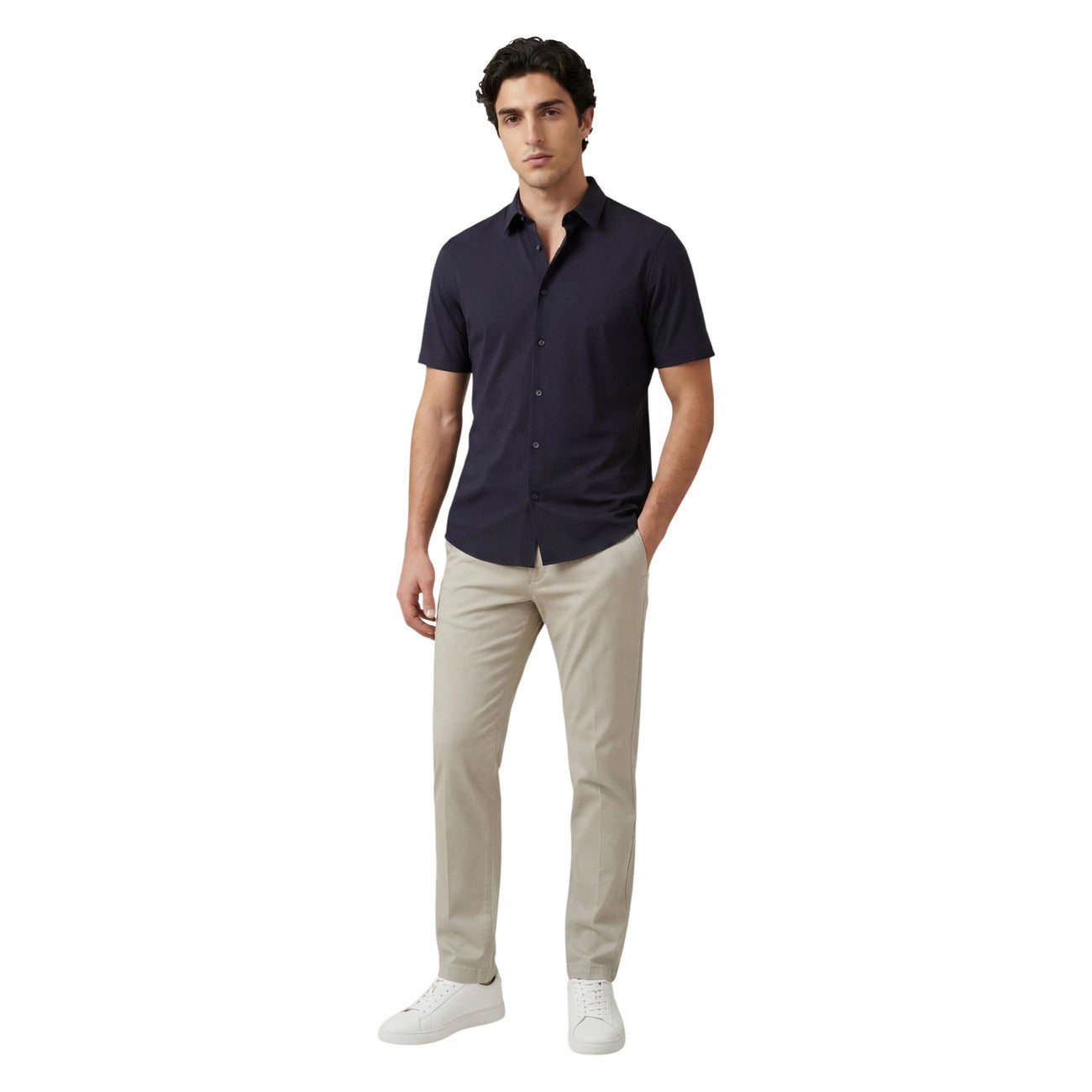 Armani Exchange Men's Shirt - Blue and White