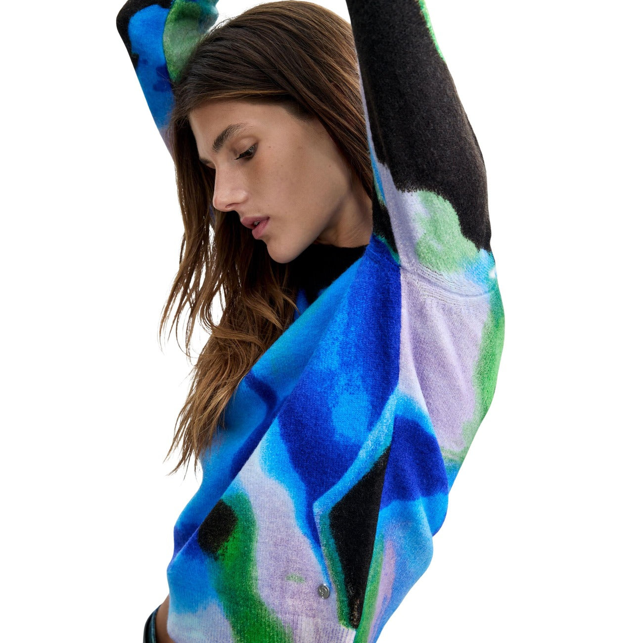 Pull imprimé femme Desigual – Bleu